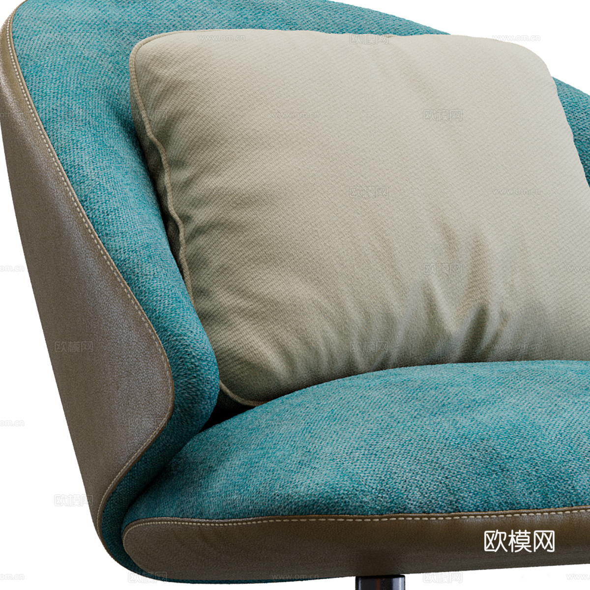 现代意式布艺休闲椅3d模型