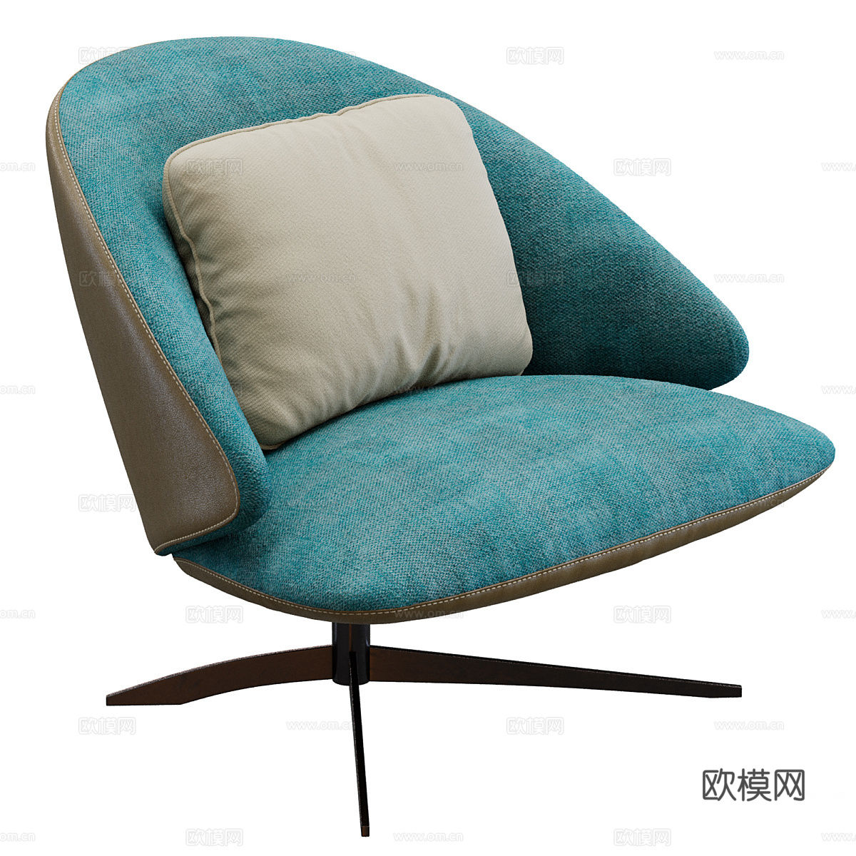 现代意式布艺休闲椅3d模型
