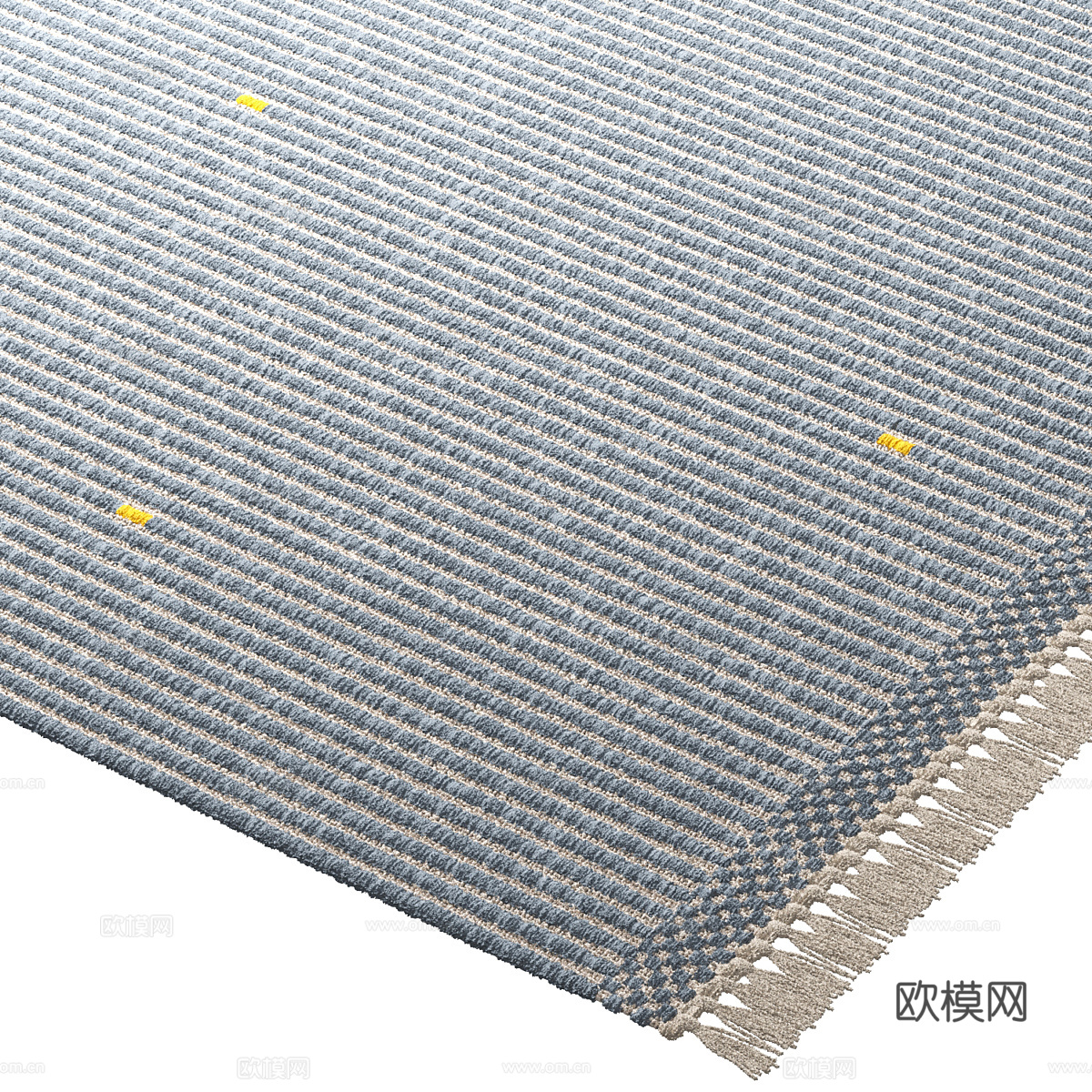 现代奶油风儿童布艺地毯3d模型