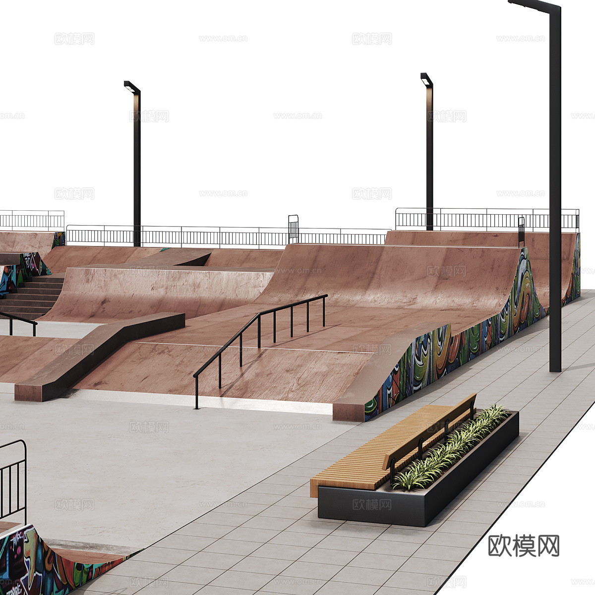 滑板公园3d模型