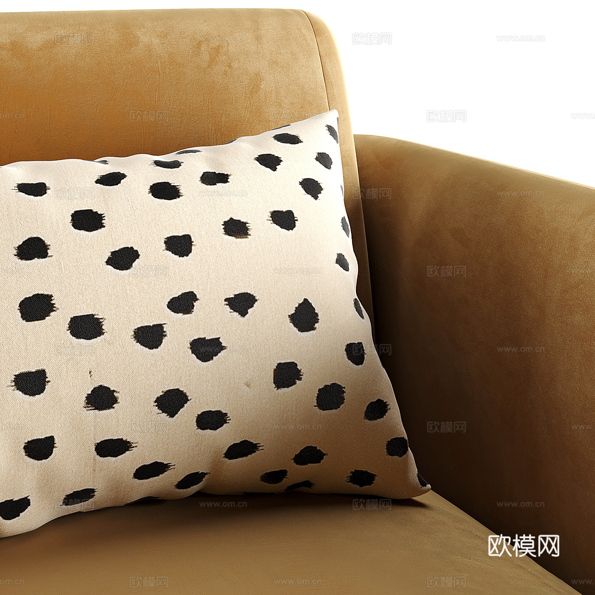 现代意式布艺休闲椅3d模型