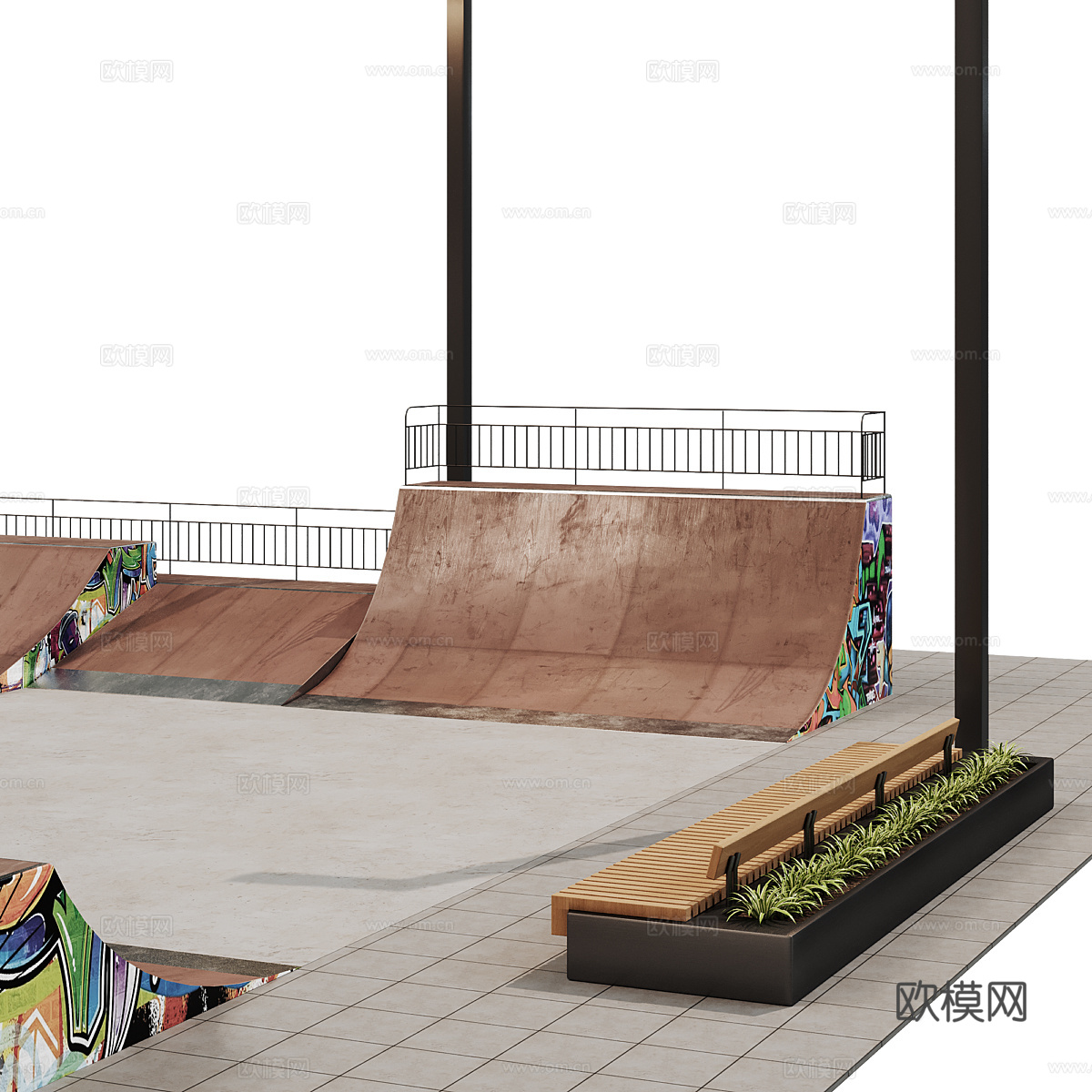 滑板公园3d模型
