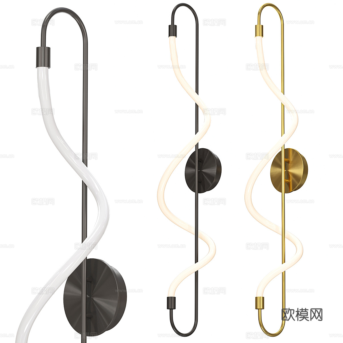 现代轻奢极简装饰壁灯3d模型