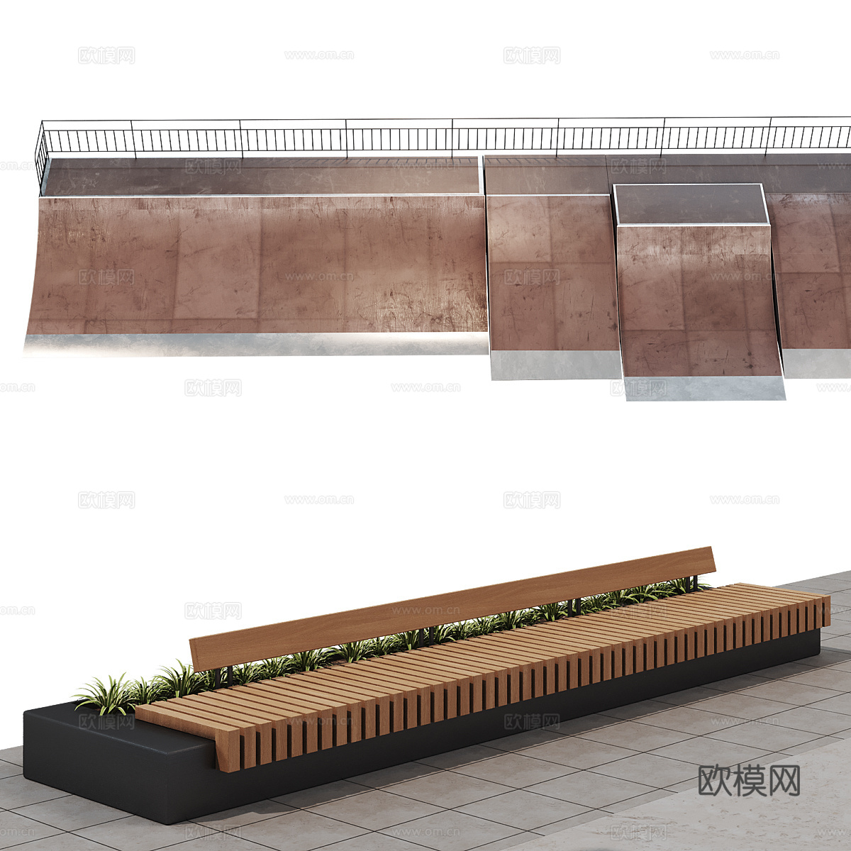 滑板公园3d模型