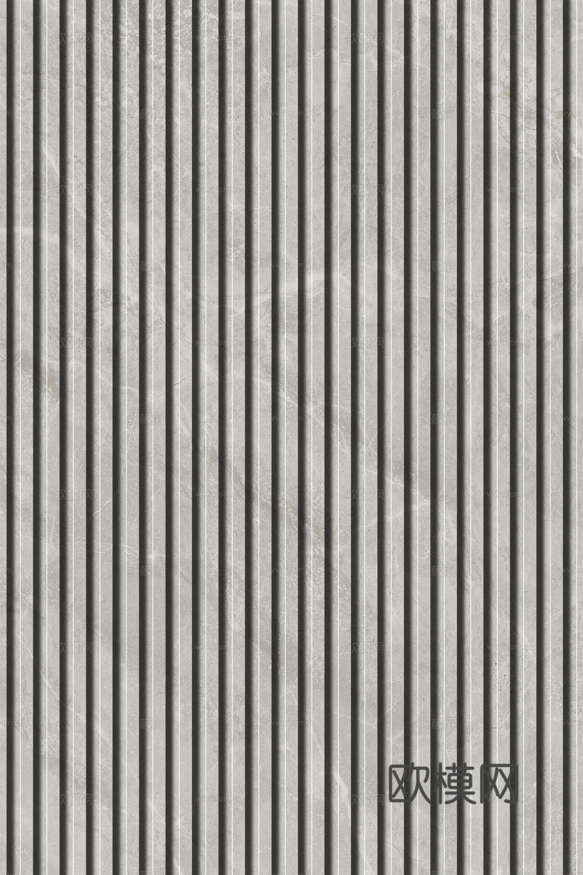 岩板石纹拉槽格栅长城板下载（渲染图4）