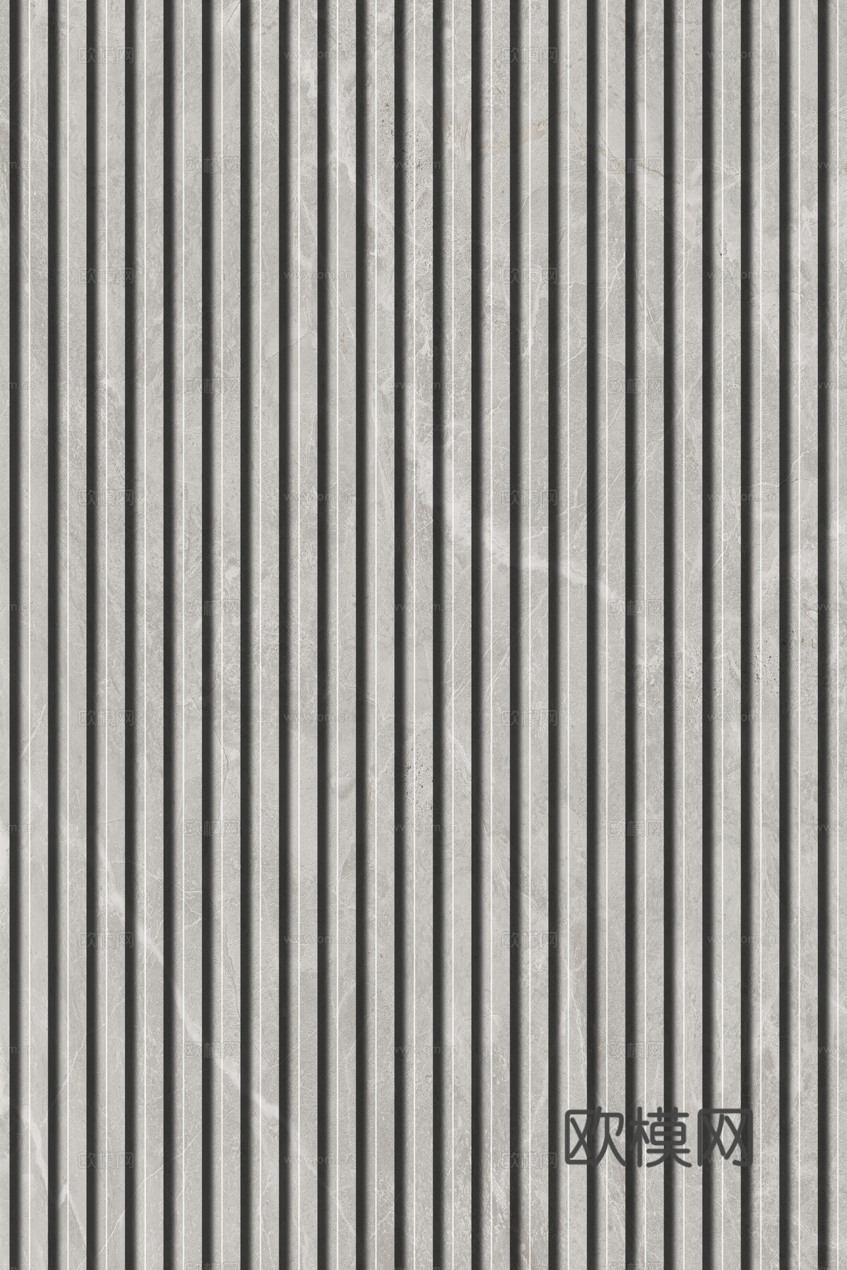 岩板石纹拉槽格栅长城板下载（渲染图3）