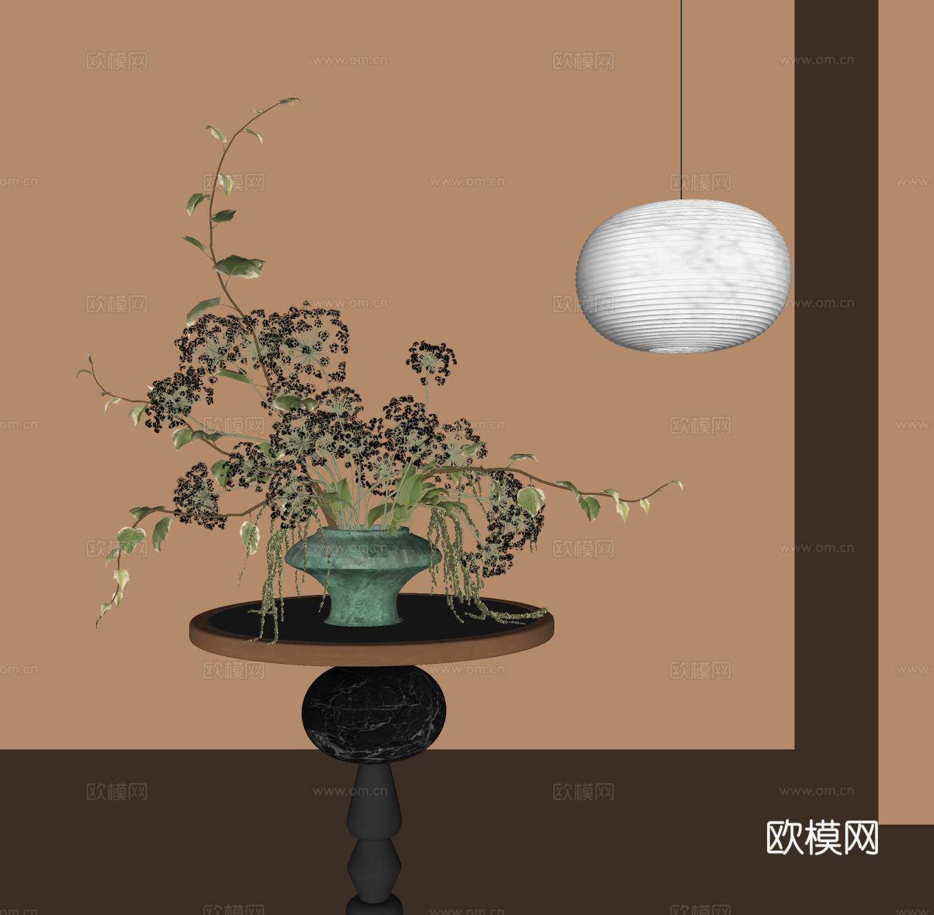 现代花瓶 花瓶花艺 花瓶摆件 现代花瓶花艺组合su模型