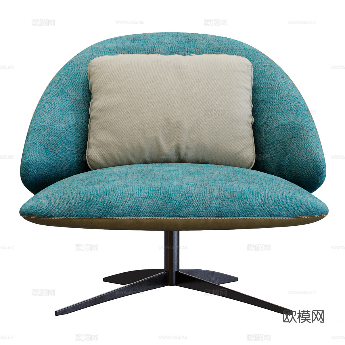现代意式布艺休闲椅3d模型