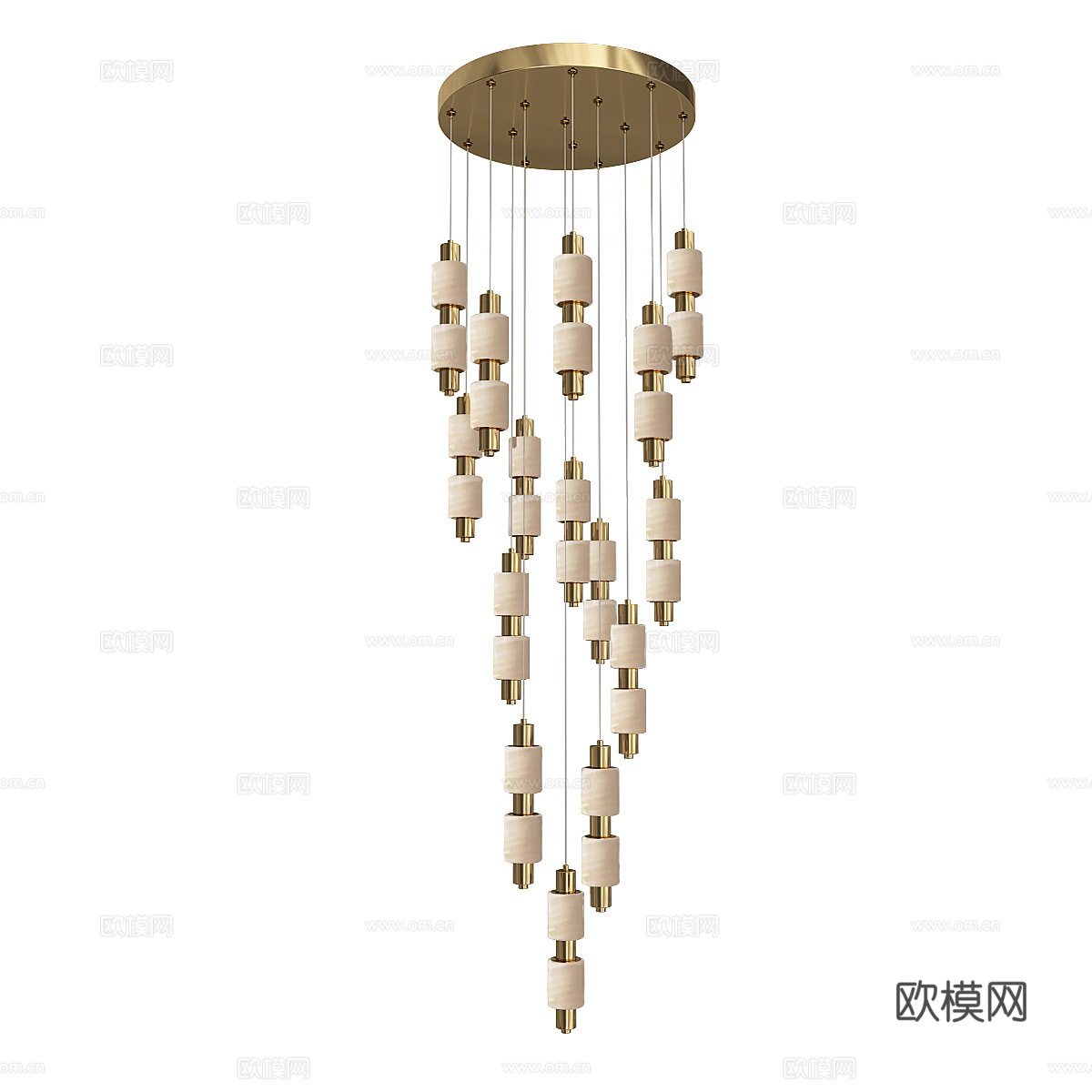 现代简约轻奢吊灯 吊灯 简约吊灯 餐厅吊灯 客厅吊灯 灯3d模型