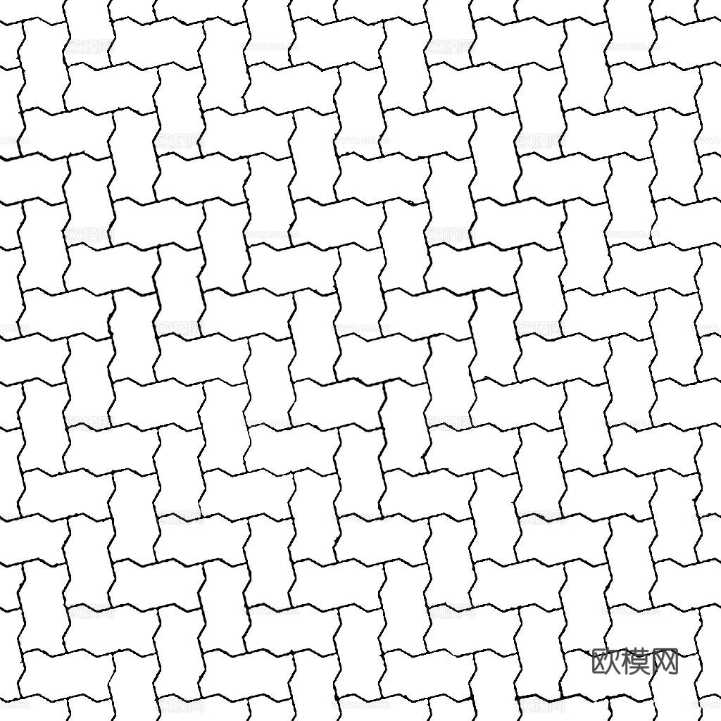 透水砖黑白凹凸贴图