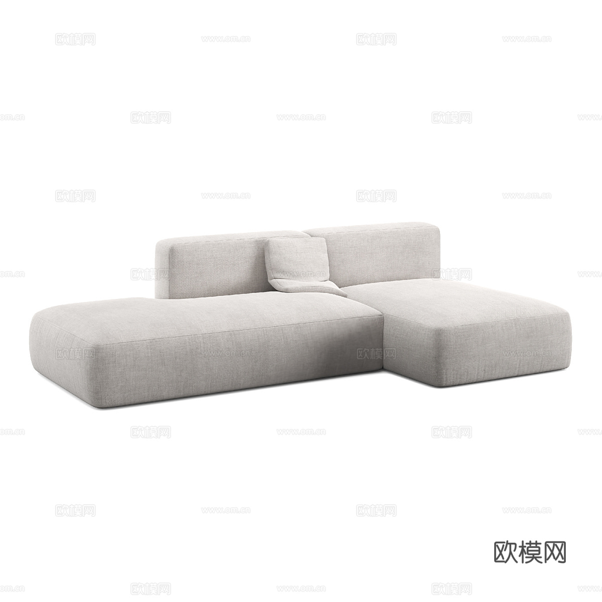 现代简约双人沙发 双人沙发 简约沙发 客厅沙发 抱枕3d模型