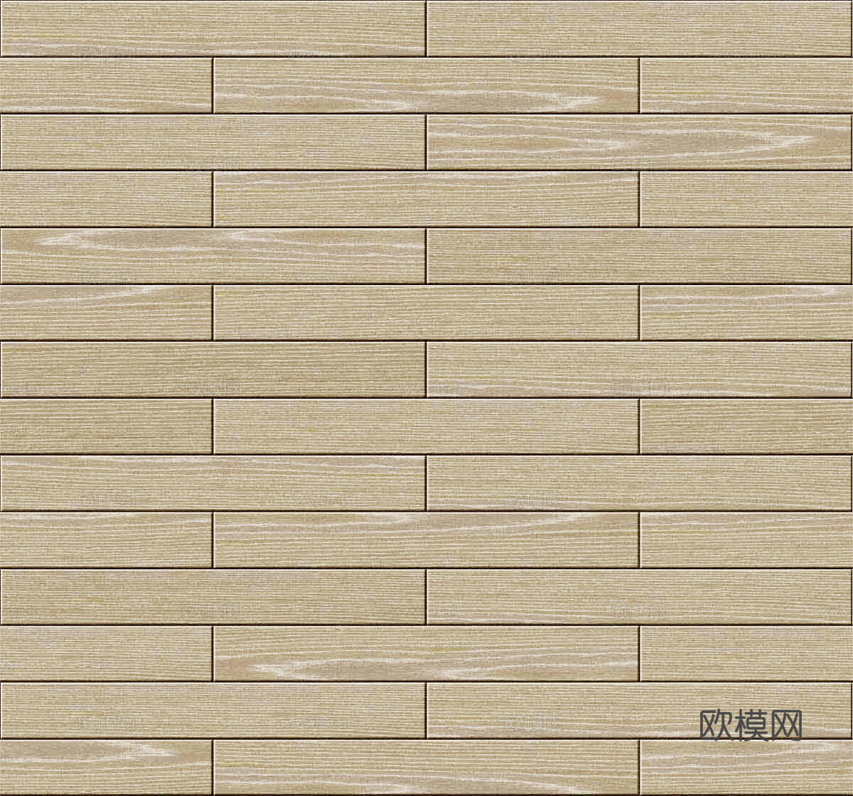 无缝浅色工字拼室外防腐木木地板
