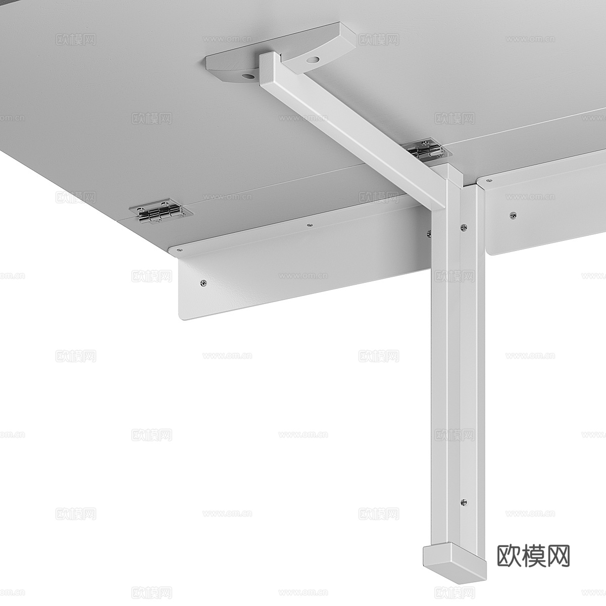 现代意式极简折叠书桌椅3d模型