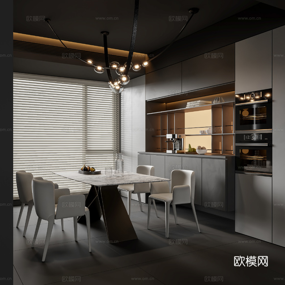 現(xiàn)代餐廳3d模型下載