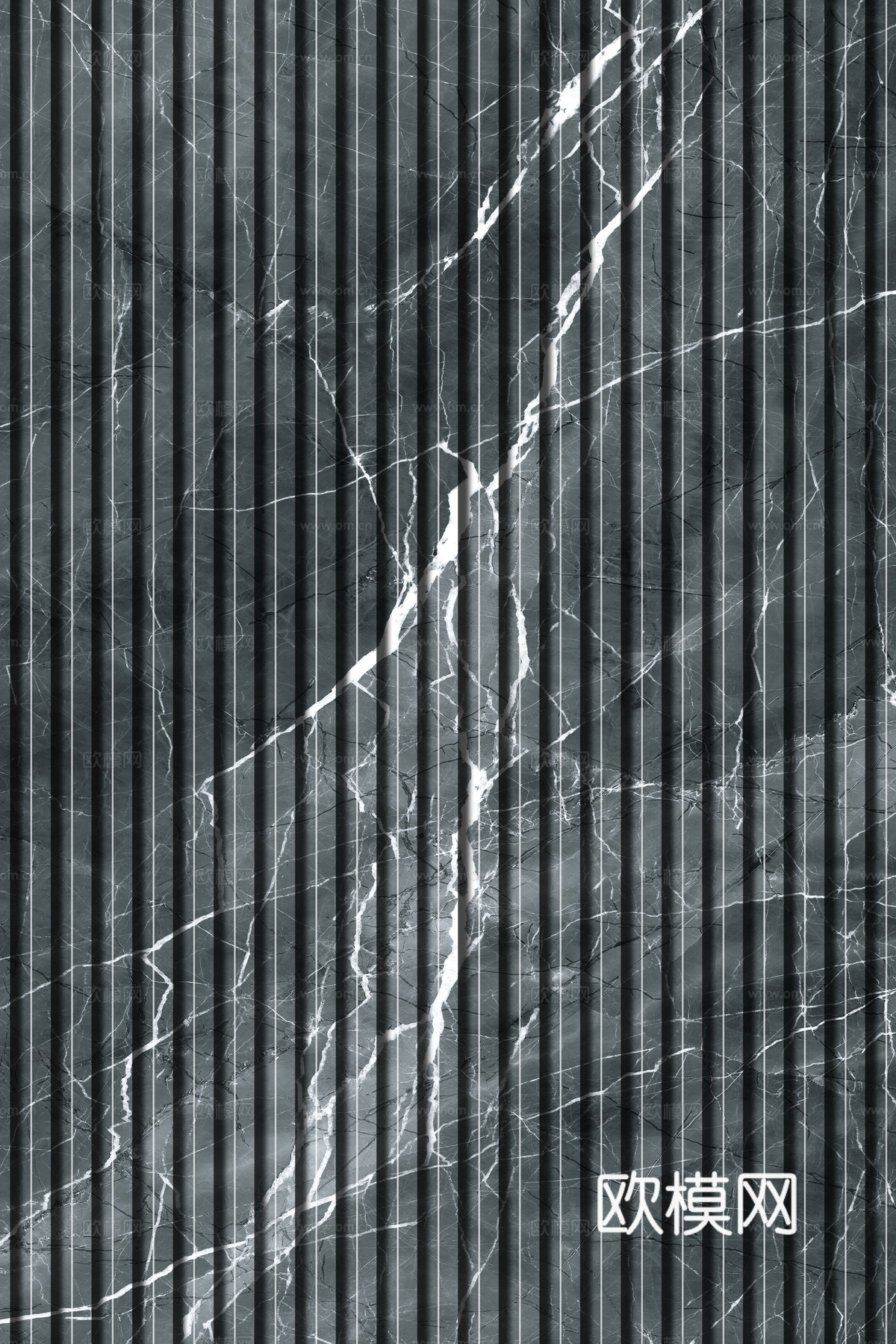岩板石纹拉槽格栅长城板下载（渲染图7）
