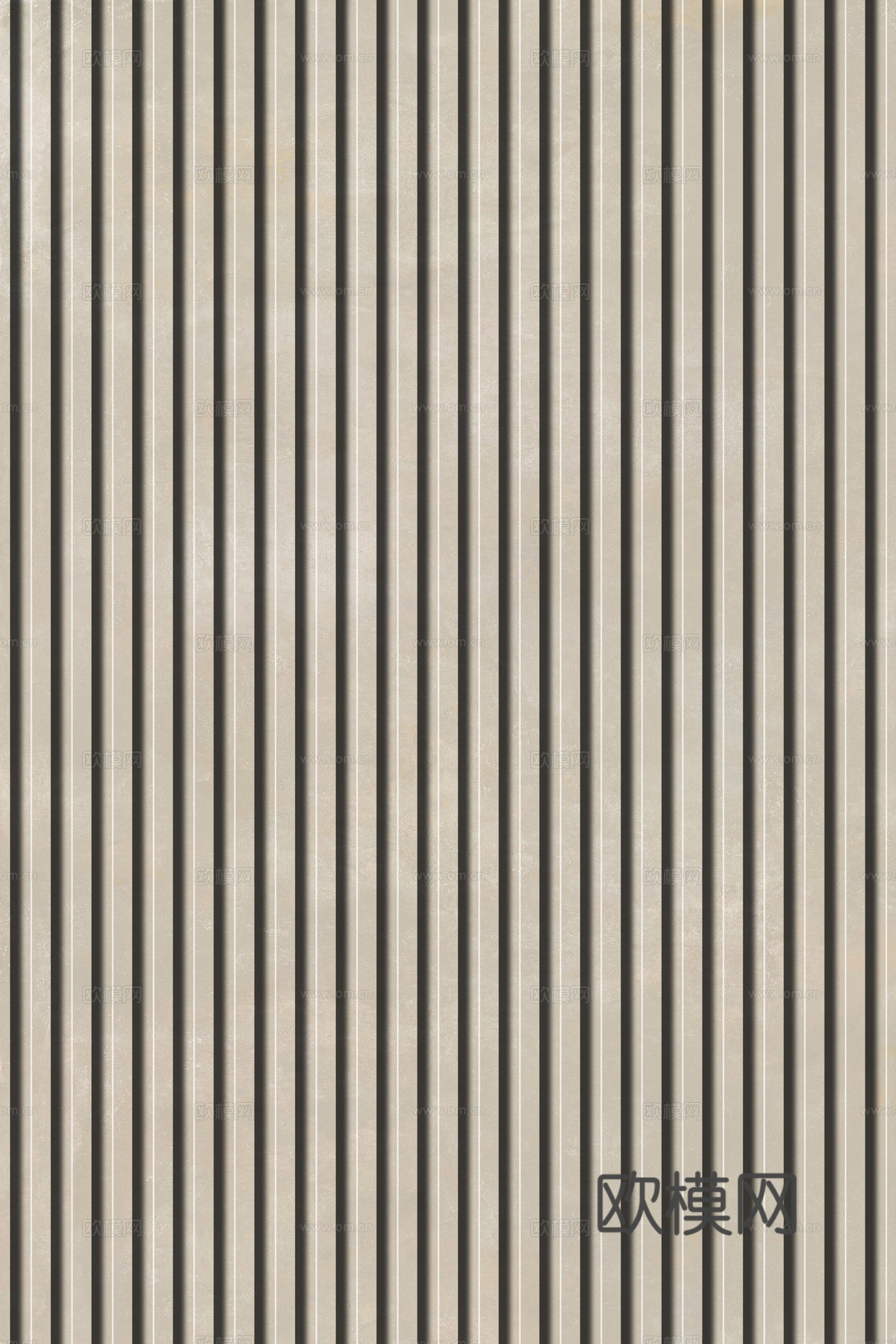 岩板石纹拉槽格栅长城板下载（渲染图2）