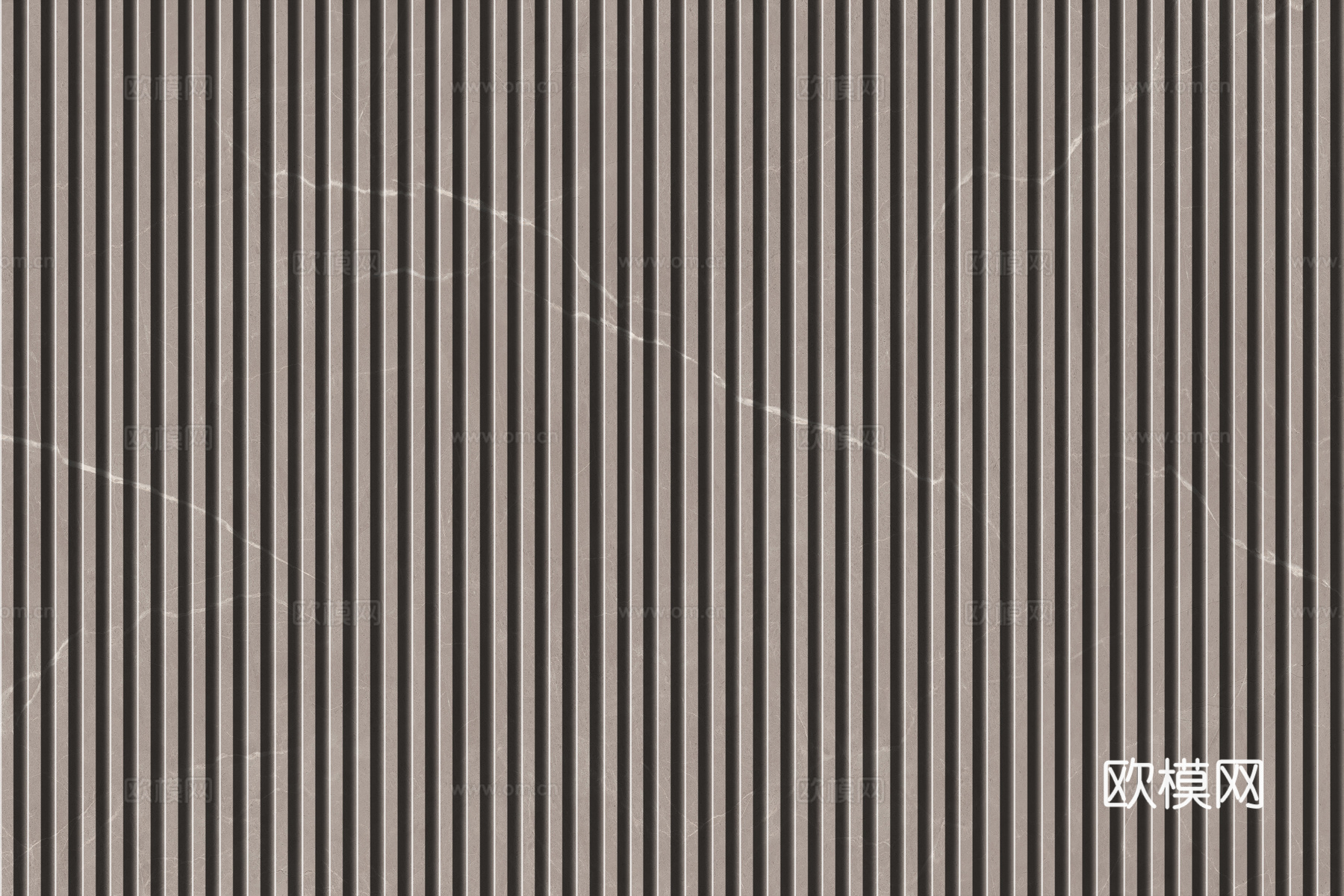 岩板大理石纹拉槽长城板格栅背景墙下载（渲染图8）