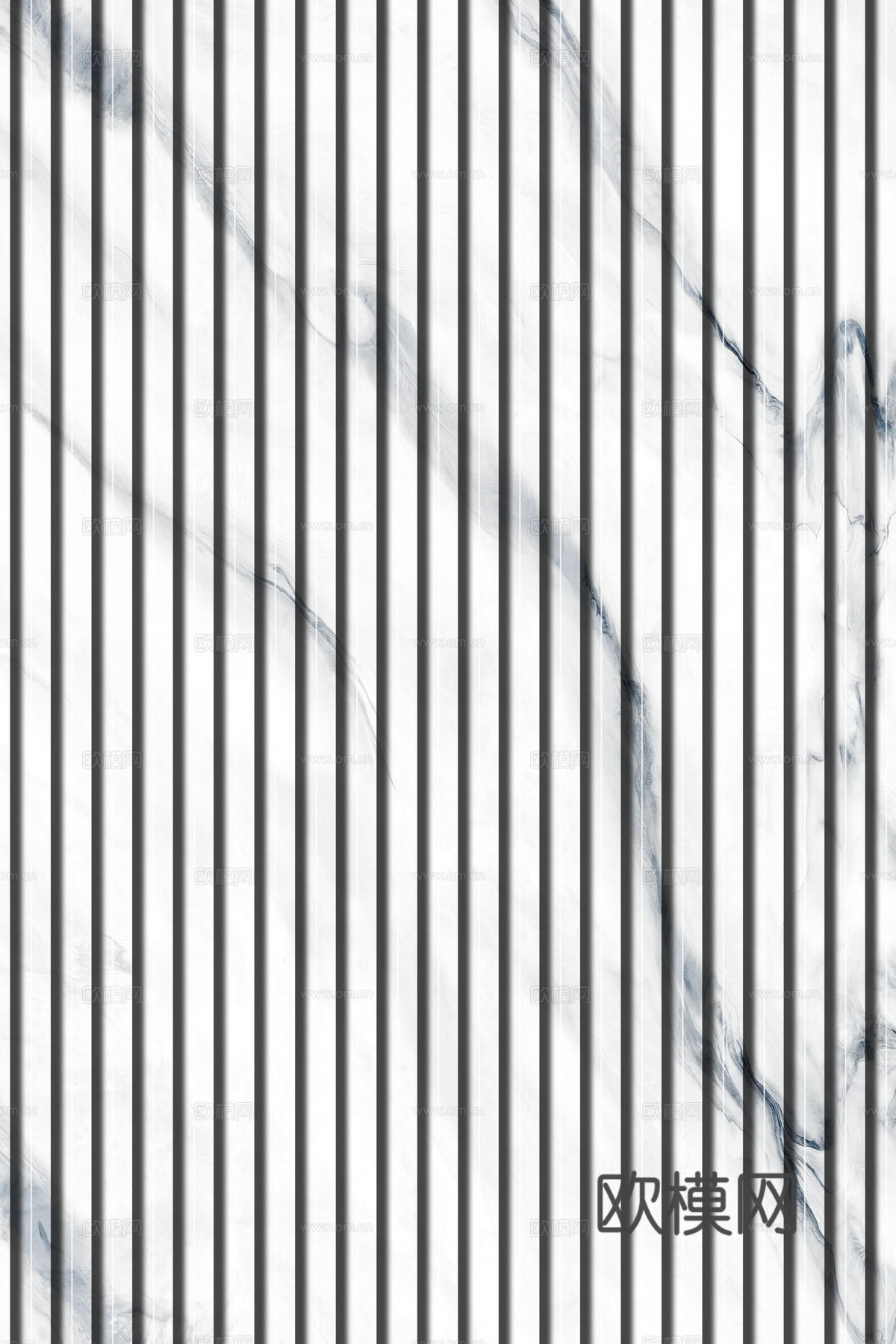 岩板石纹拉槽格栅长城板下载（渲染图3）