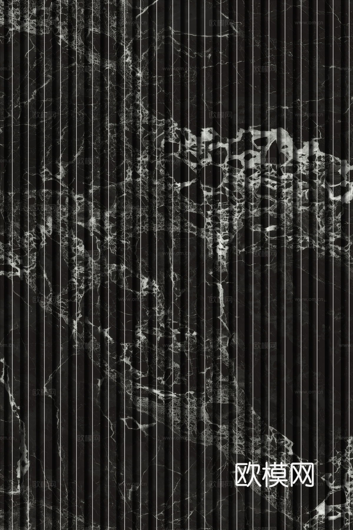 岩板石纹拉槽格栅长城板下载（渲染图8）