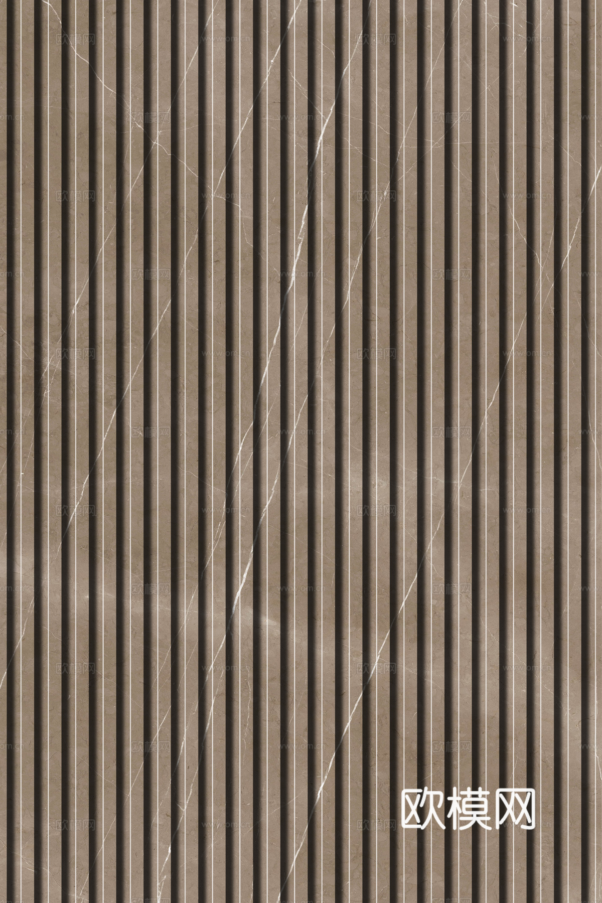 岩板石纹拉槽格栅长城板下载（渲染图2）