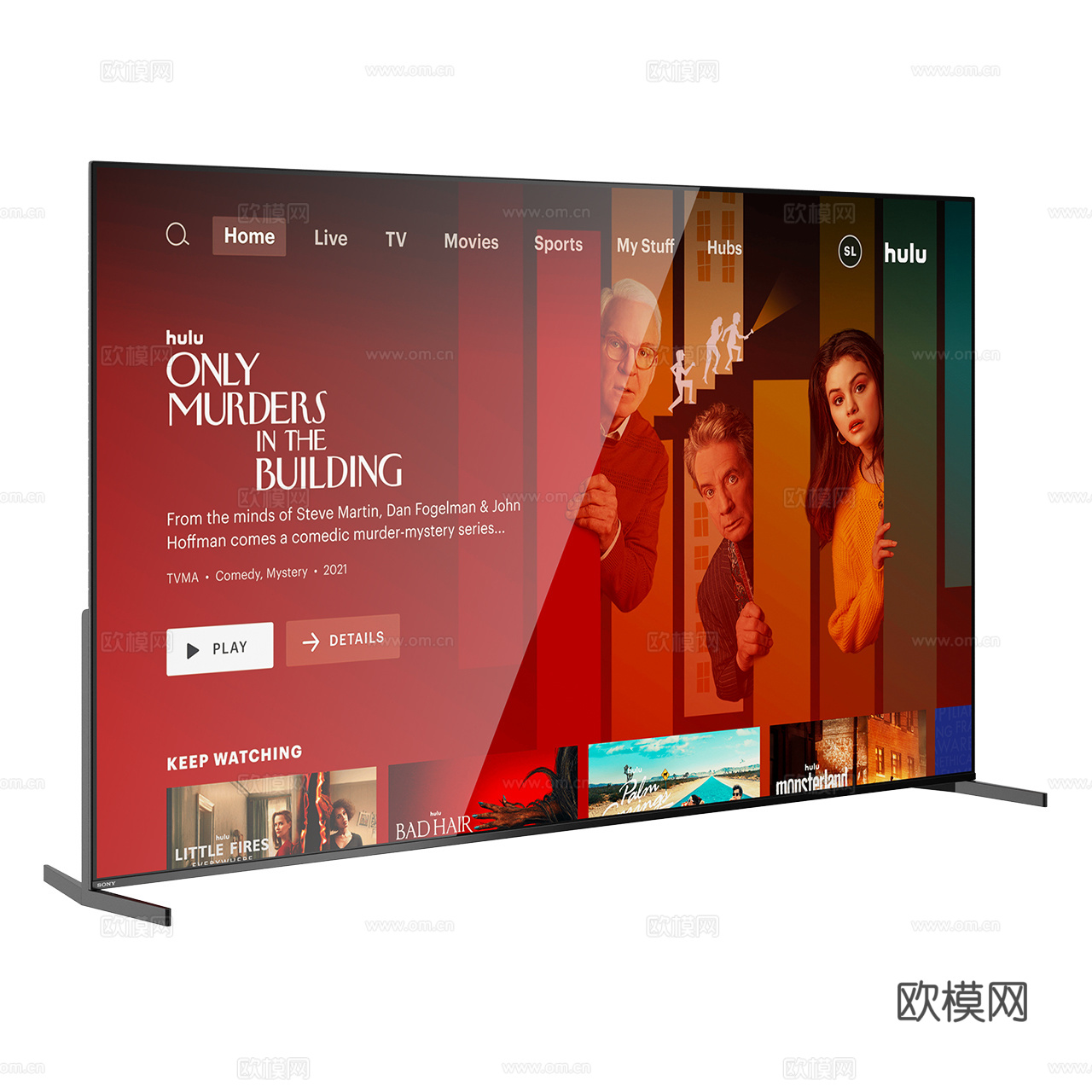 Sony 索尼 新款电视机 4k电视 无边框电视 极简电视机3d模型