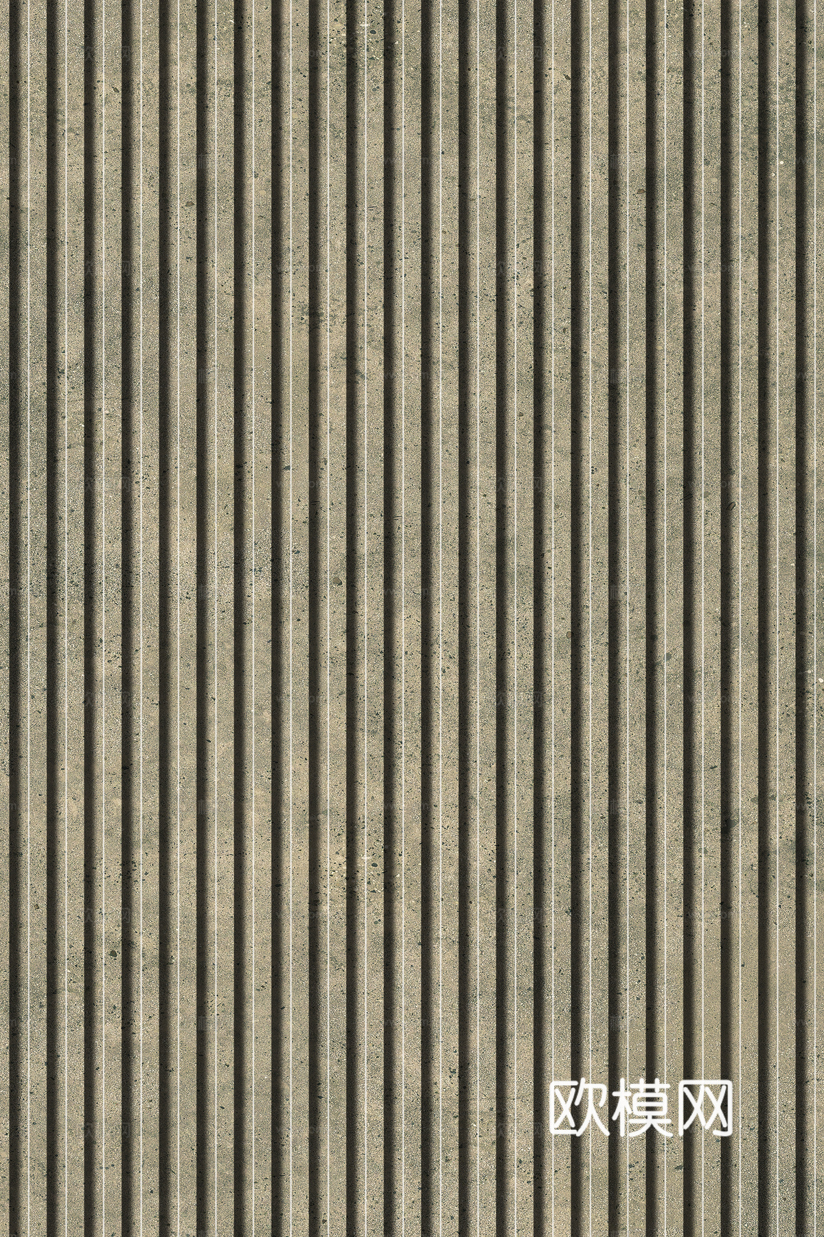 岩板石纹拉槽格栅长城板下载（渲染图8）