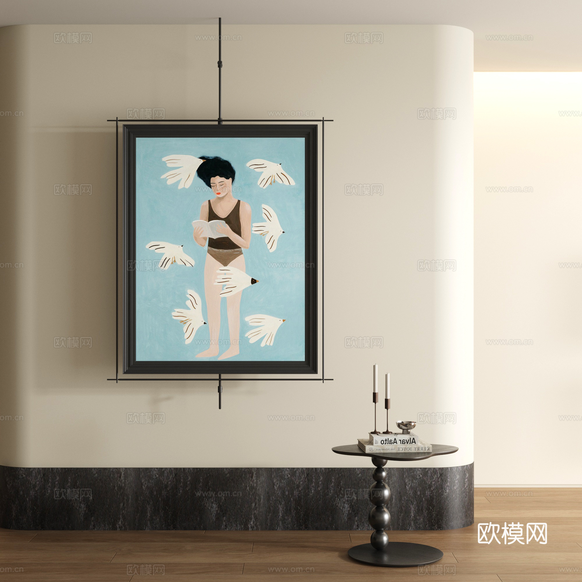 现代装饰画su模型