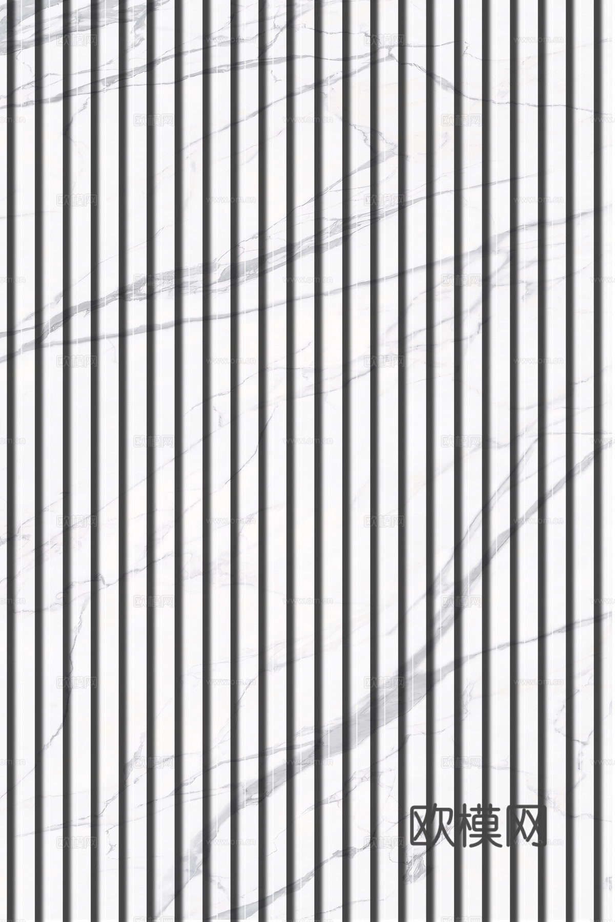 岩板石纹拉槽格栅长城板下载（渲染图1）