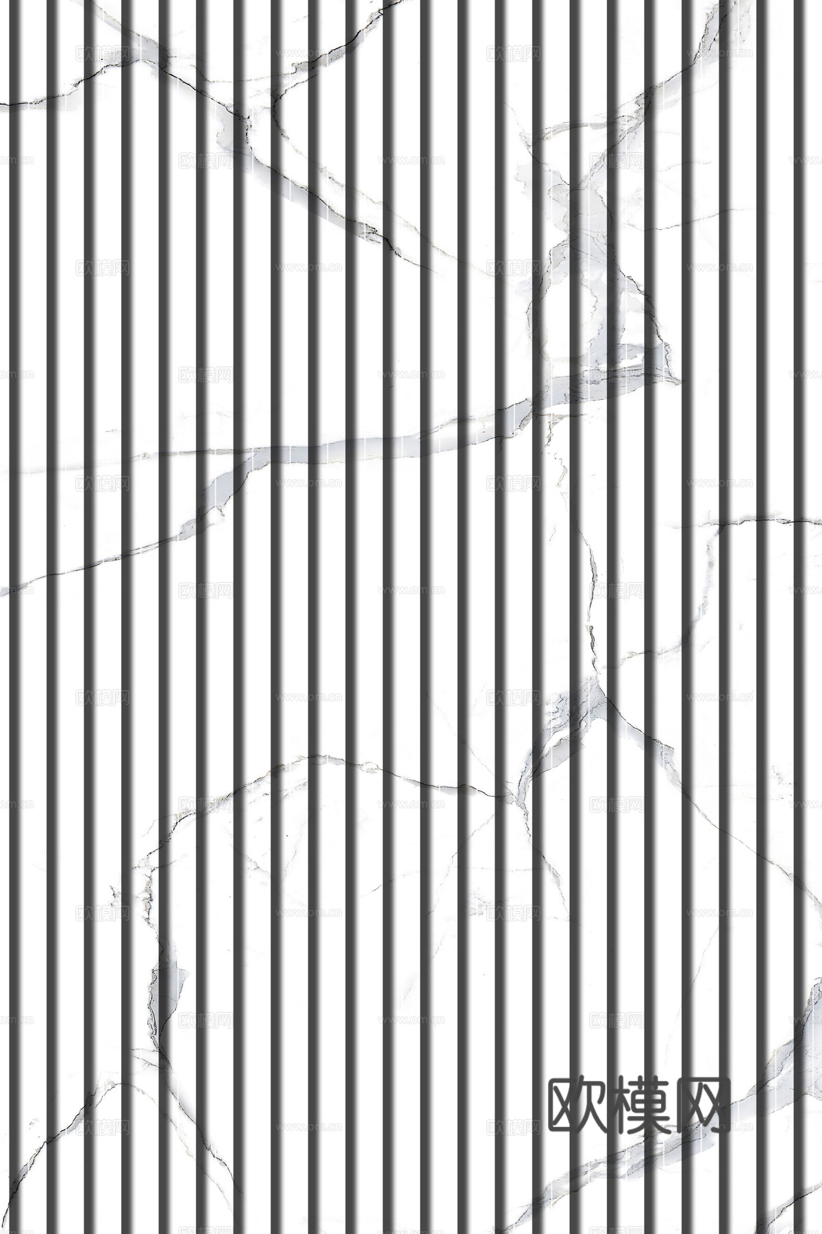 岩板石纹拉槽格栅长城板下载（渲染图1）