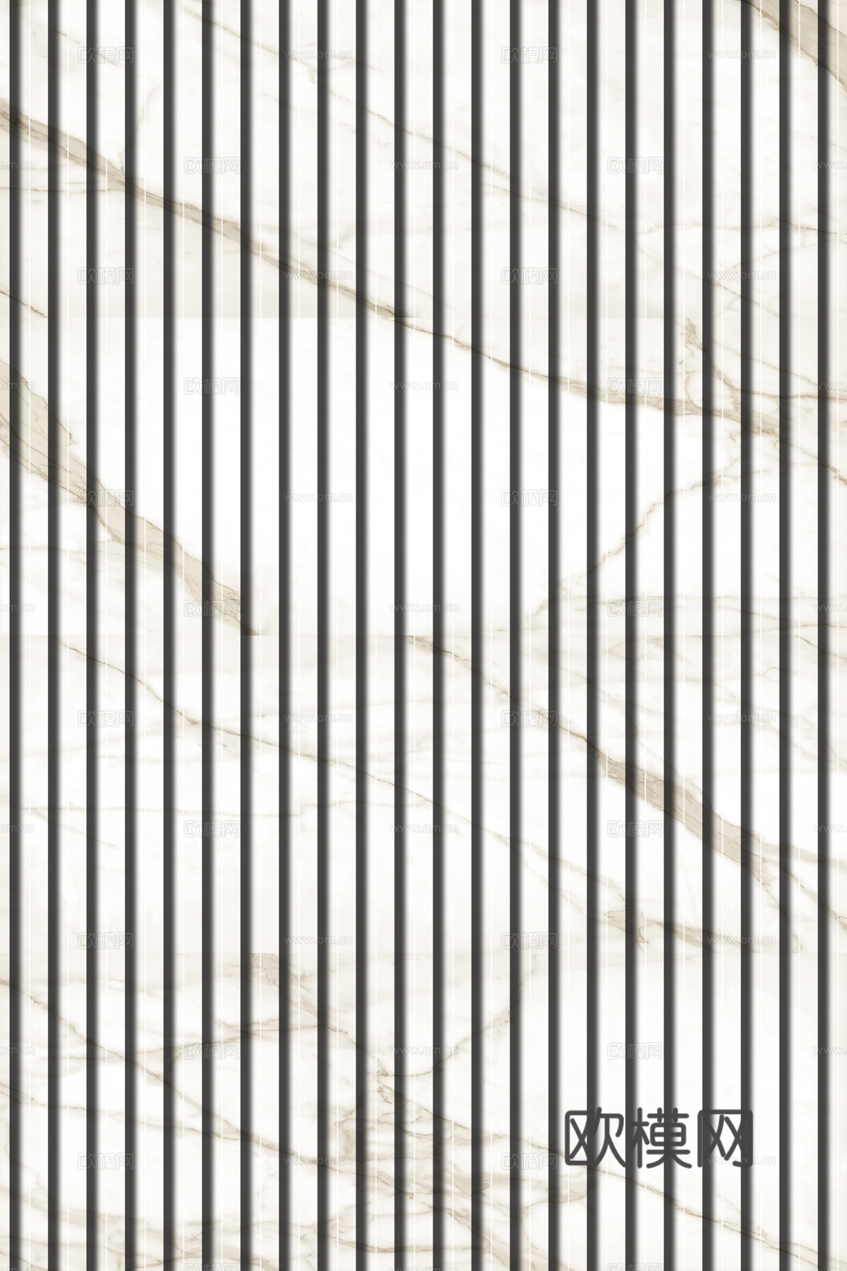 岩板石纹拉槽格栅长城板下载（渲染图2）