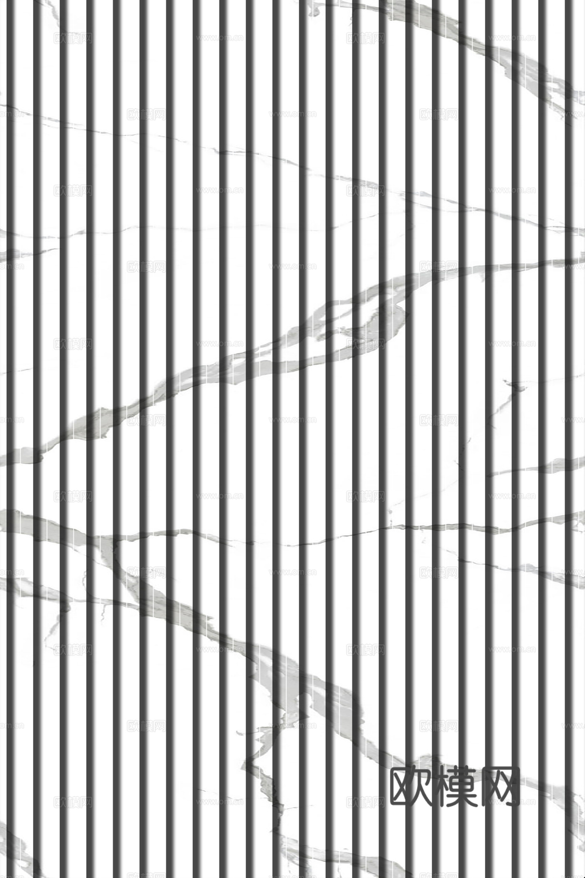 岩板大理石纹拉槽长城板格栅背景墙下载（渲染图1）