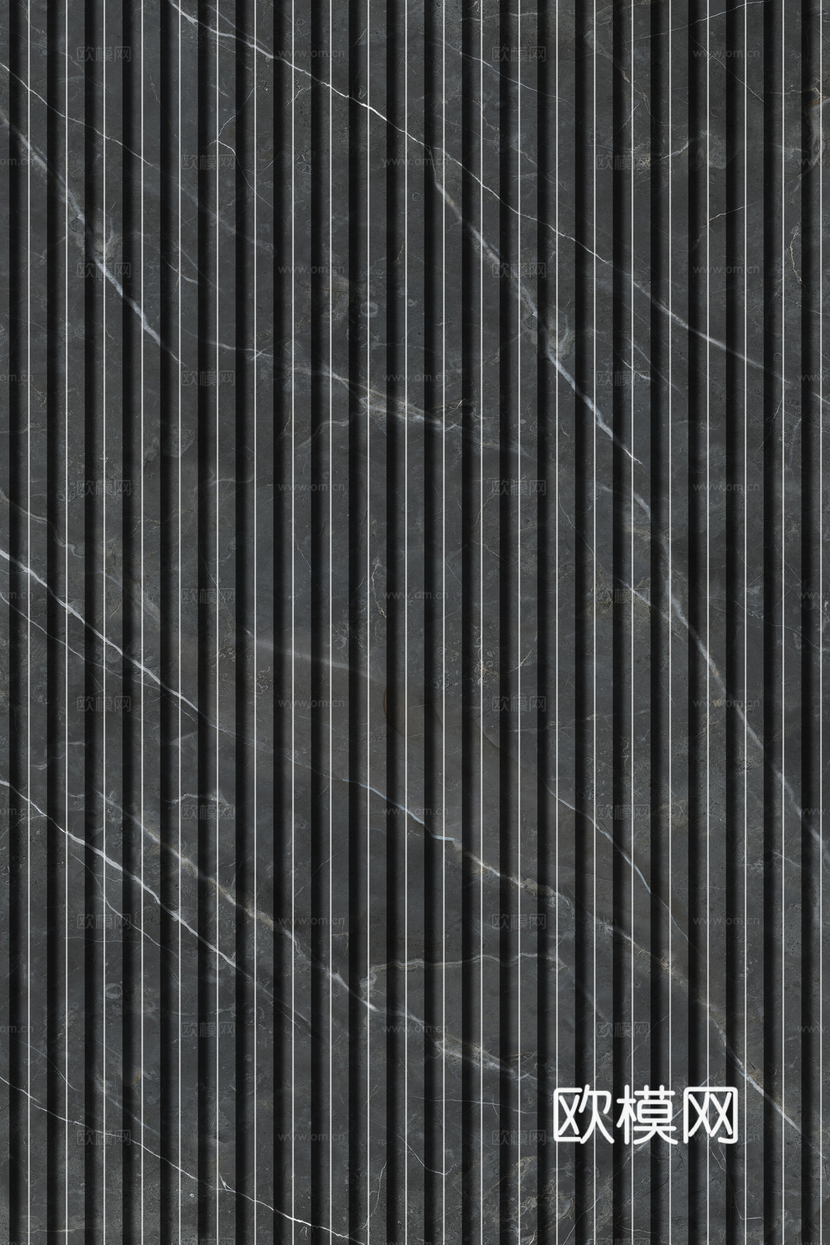 岩板石纹拉槽格栅长城板下载（渲染图7）