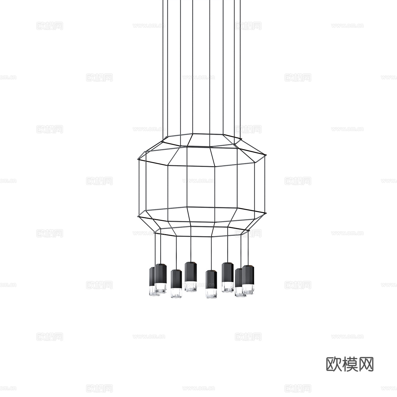 Vibia 现代吊灯 装饰吊灯 多头吊灯 极简吊灯 别墅吊灯3d模型