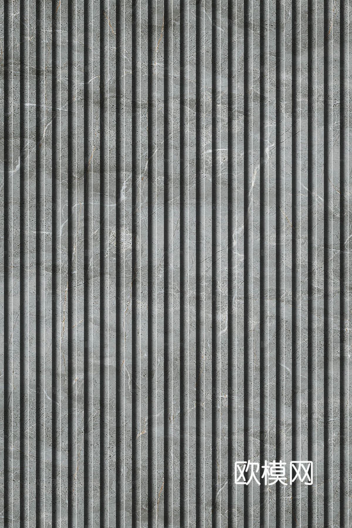 岩板石纹拉槽格栅长城板下载（渲染图8）