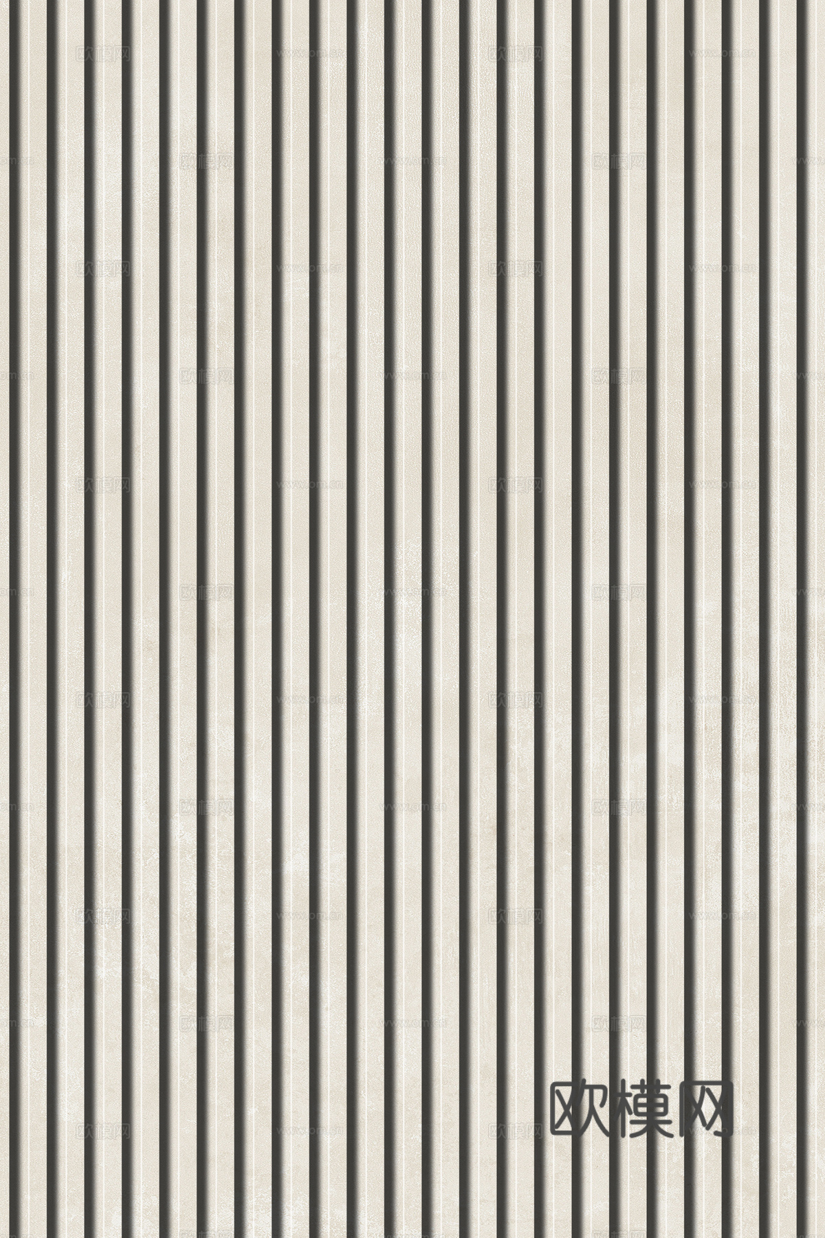 岩板石纹拉槽格栅长城板下载（渲染图1）