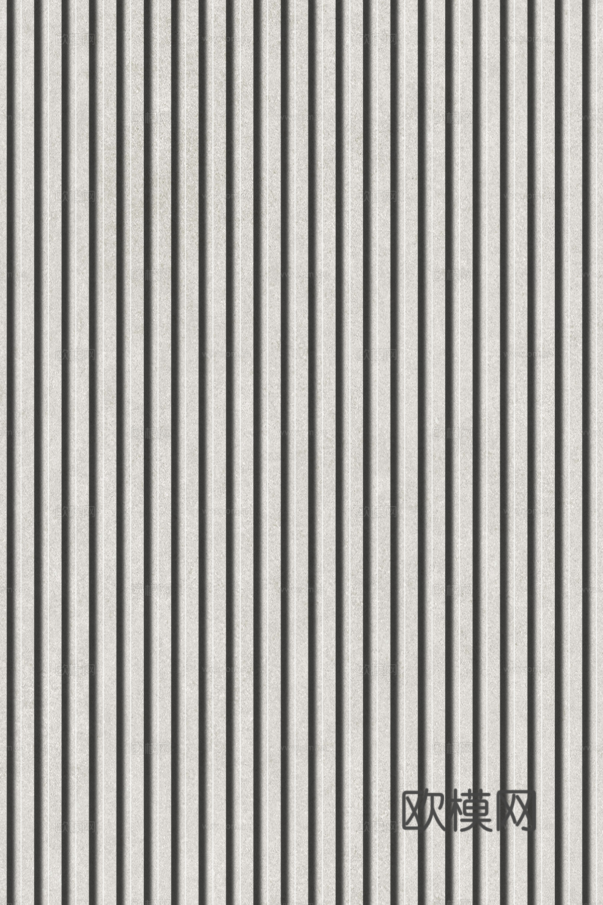 岩板石纹拉槽格栅长城板下载（渲染图2）