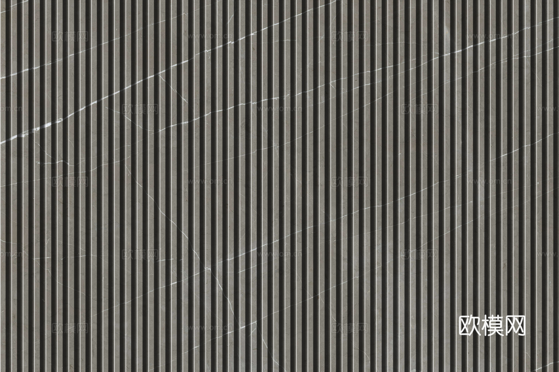 岩板大理石纹拉槽长城板格栅背景墙下载（渲染图6）