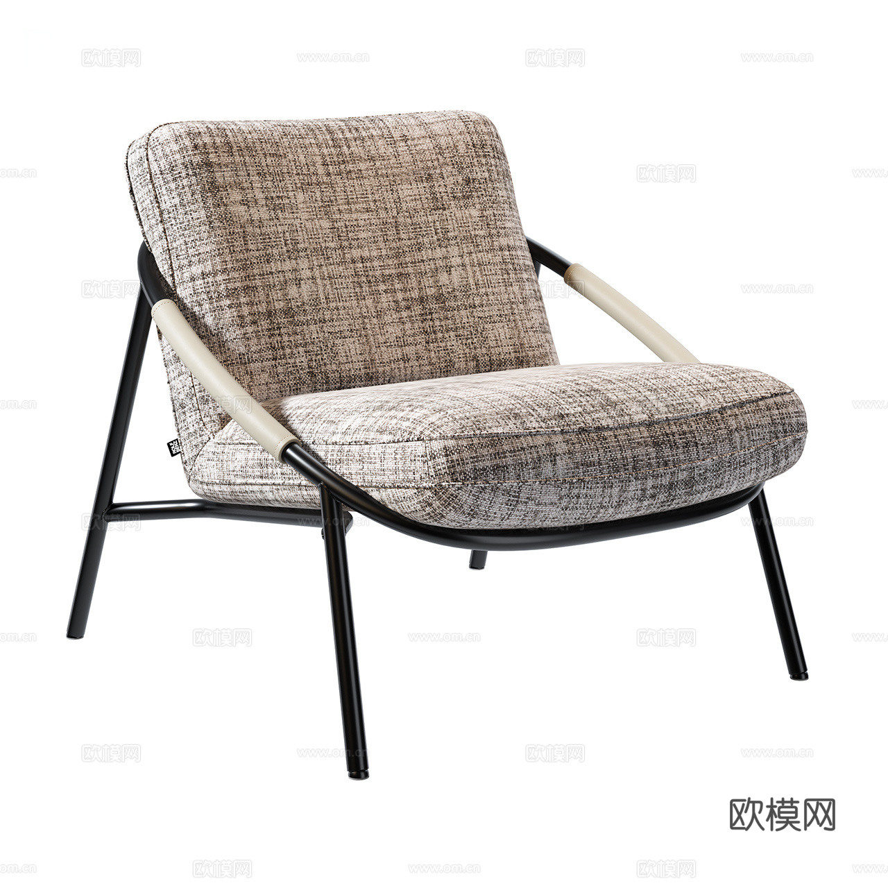 Rolf Benz 现代休闲椅 扶手椅 布椅 极简休闲椅3d模型