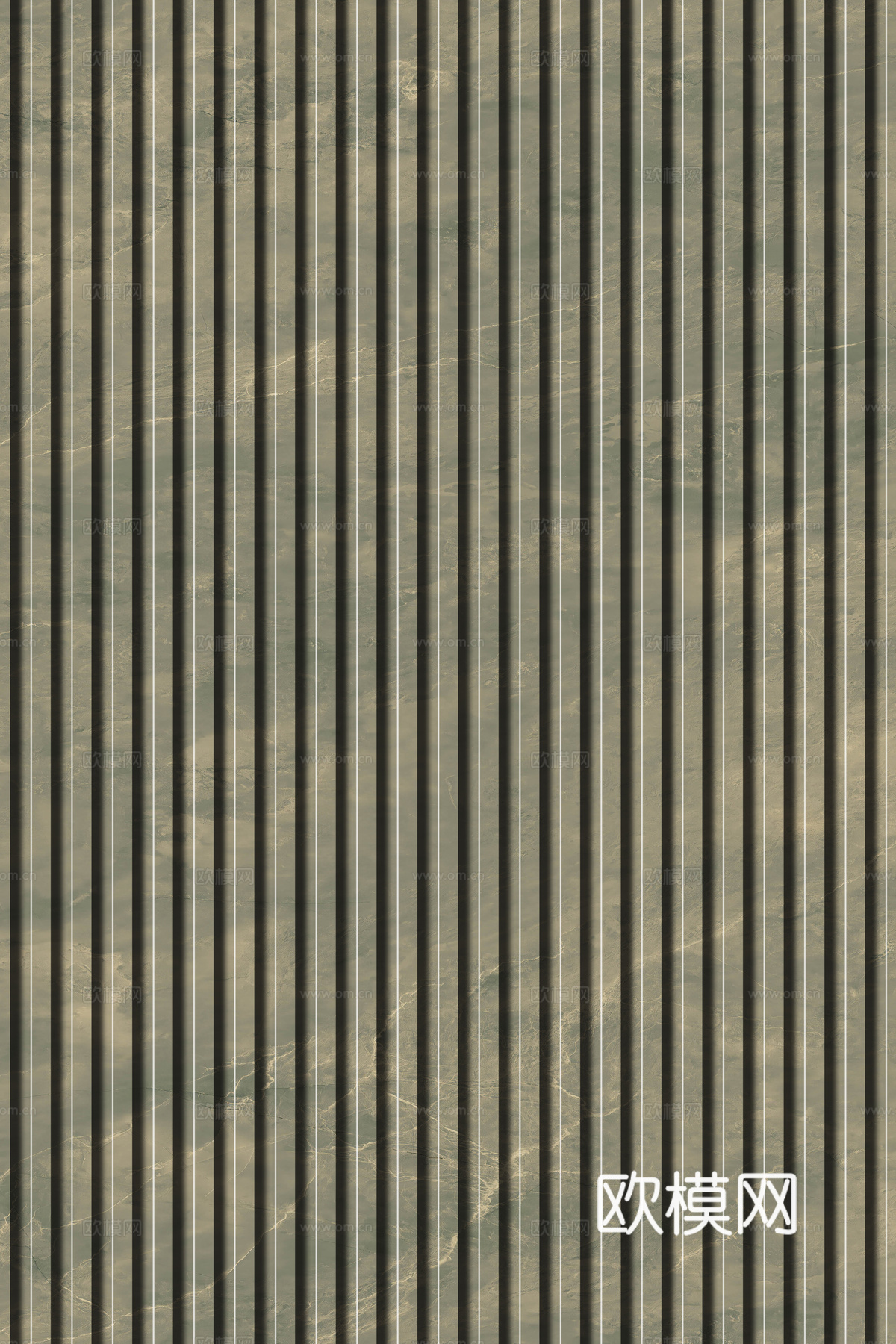 岩板石纹拉槽格栅长城板下载（渲染图4）