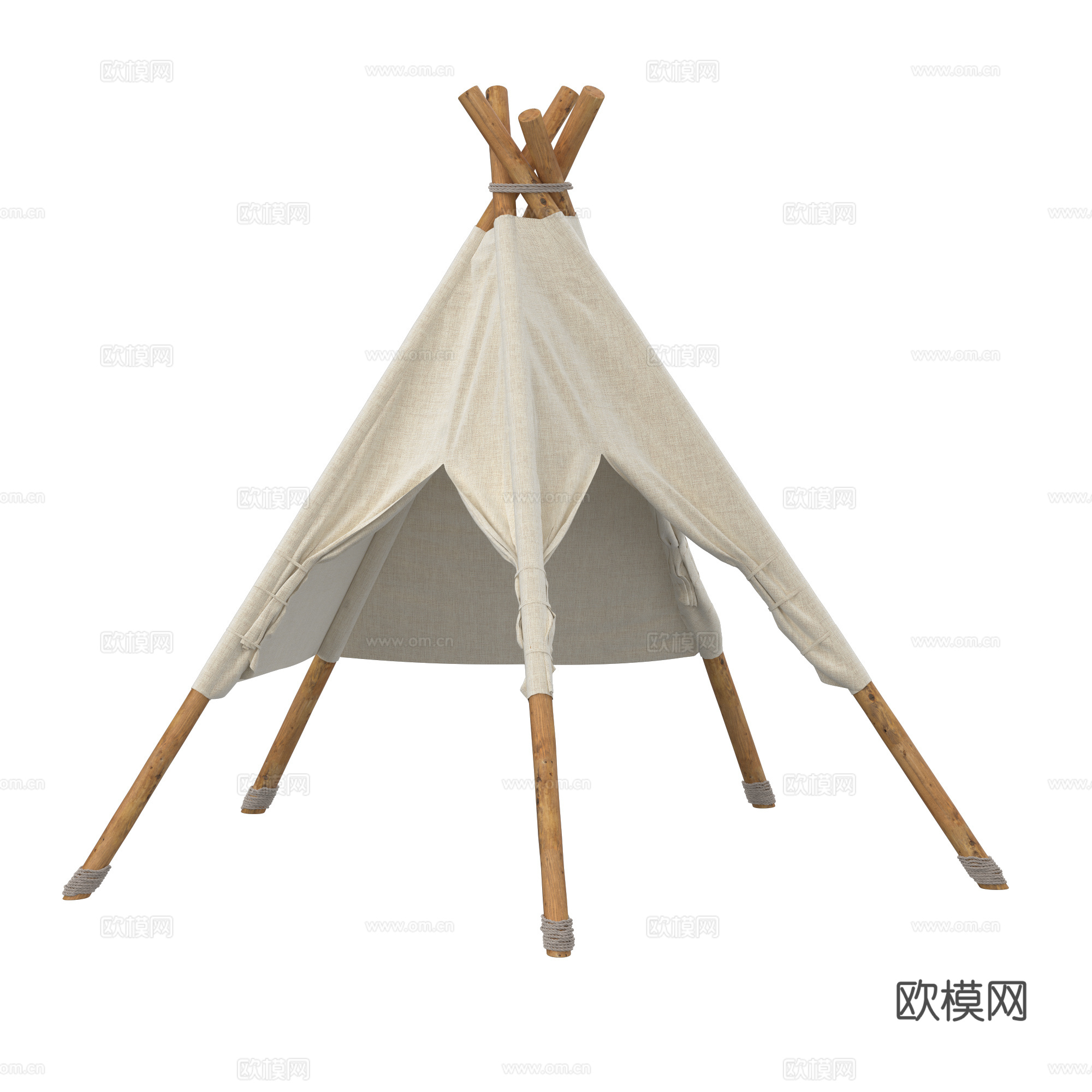 新中式侘寂户外遮阳篷 帐篷3d模型