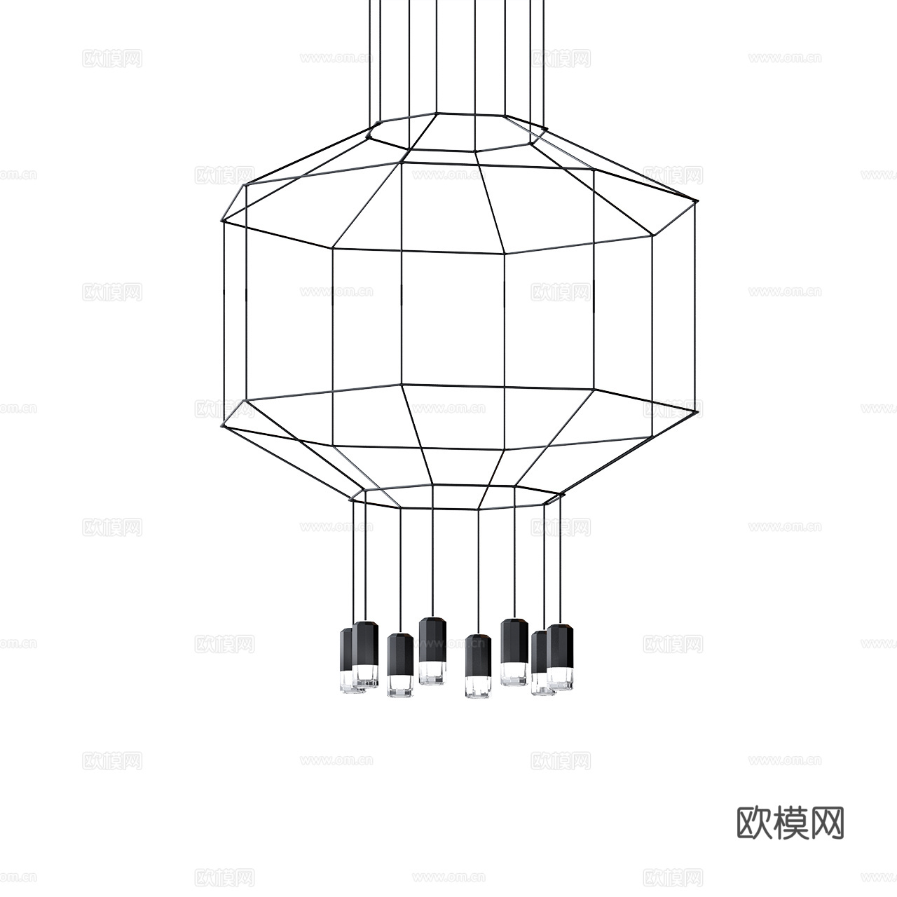 Vibia 现代吊灯 装饰吊灯 多头吊灯 极简吊灯 别墅吊灯3d模型