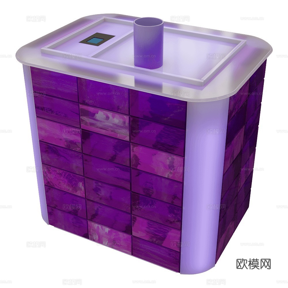 ISO 现代亚克力茶几 亚克力边几 方形茶几 方形边几3d模型
