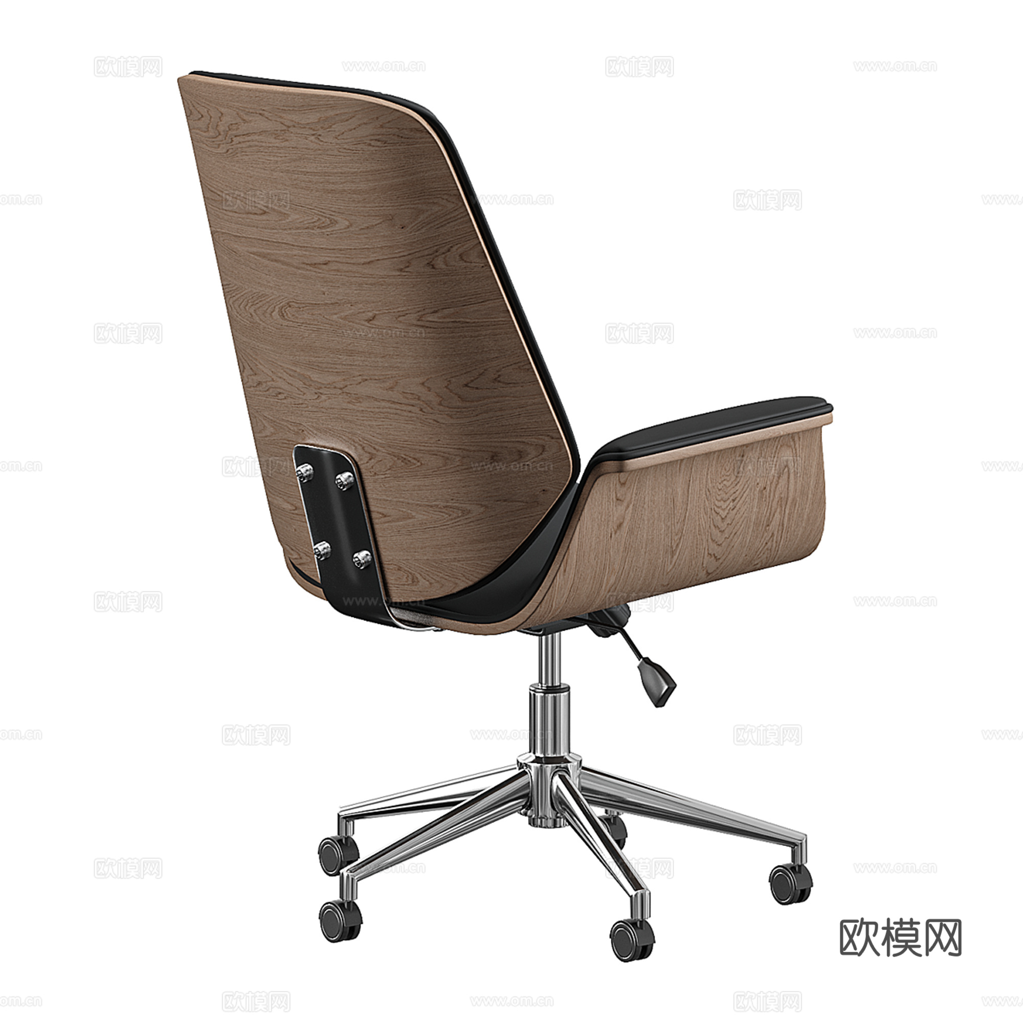 现代皮质办公椅su模型
