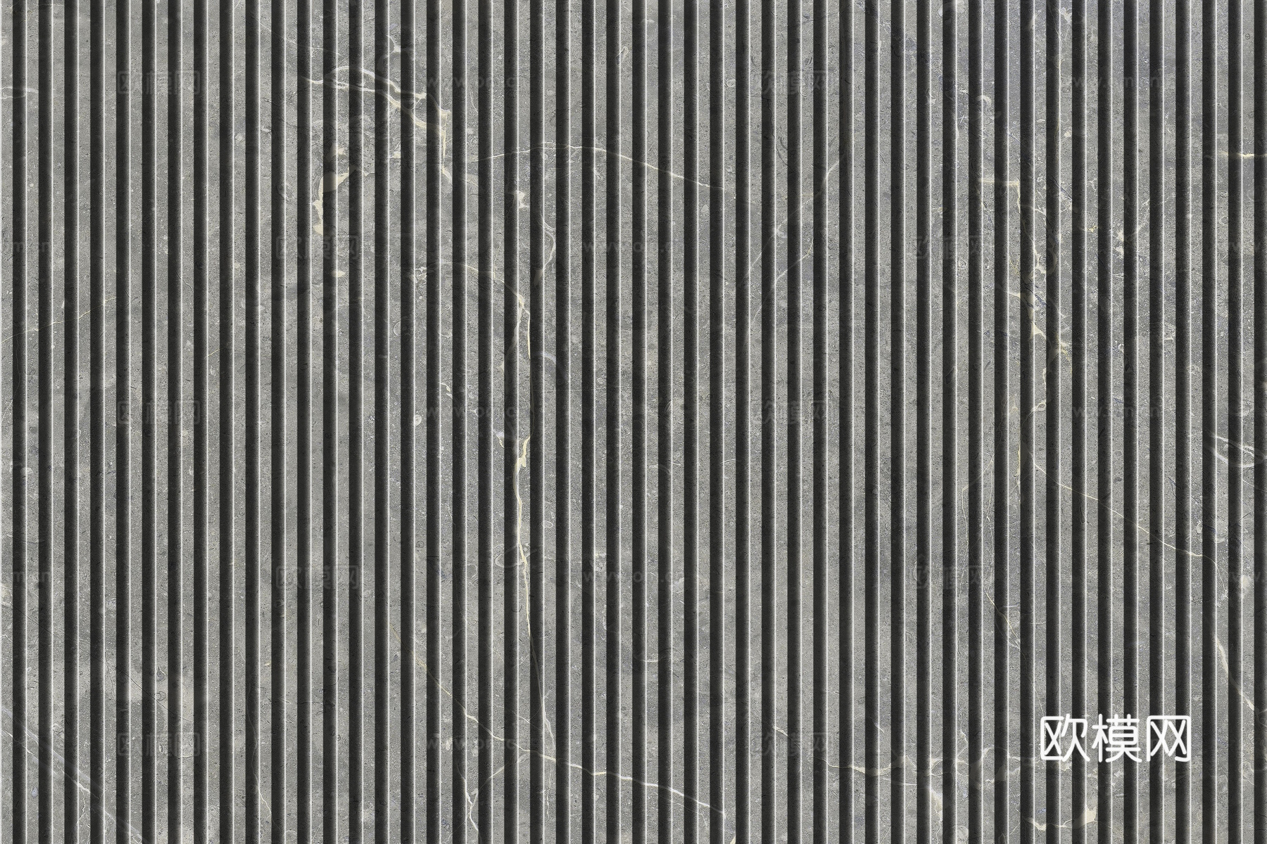 岩板大理石纹拉槽长城板格栅背景墙下载（渲染图8）