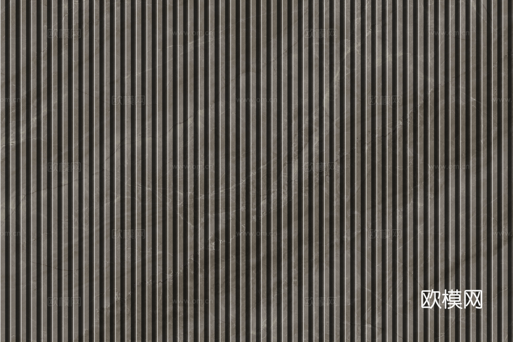 岩板石纹拉槽格栅长城板下载（渲染图3）