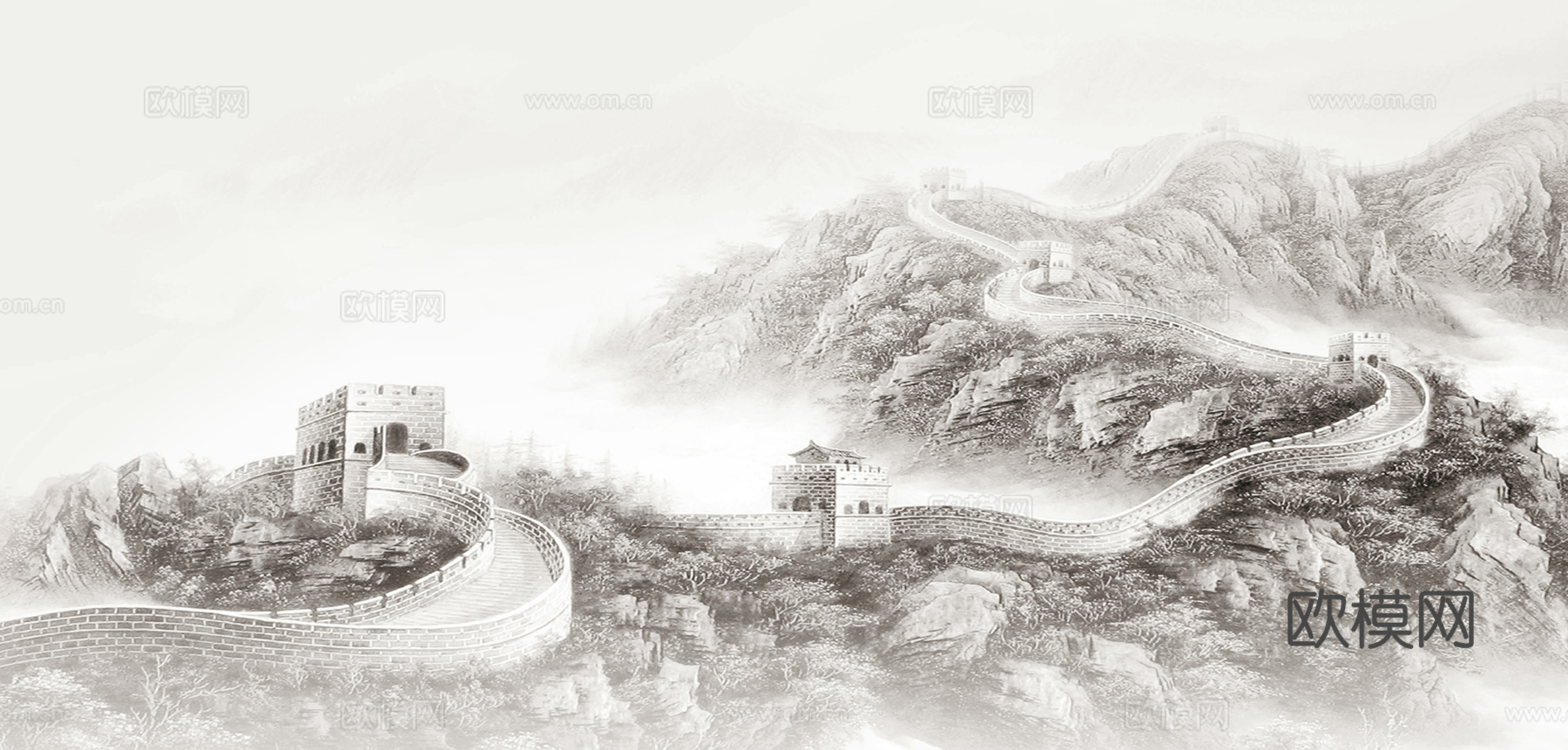 长城 远山