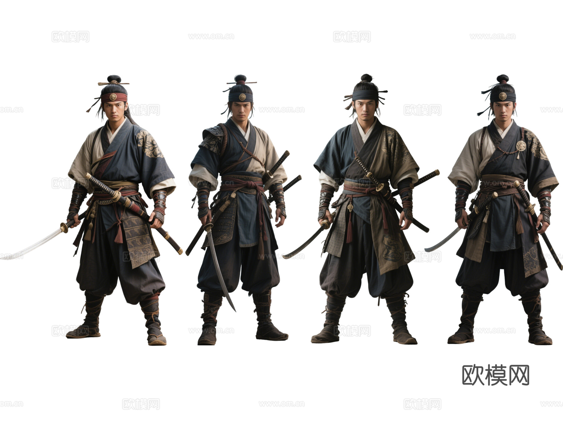 PS免抠古装人物 日本倭寇 东瀛武士 东瀛士兵 小日子