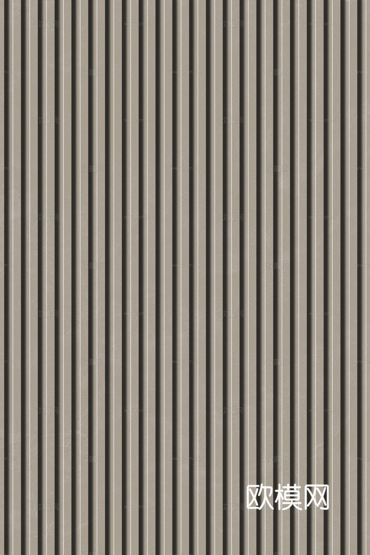 岩板石纹拉槽格栅长城板下载（渲染图3）