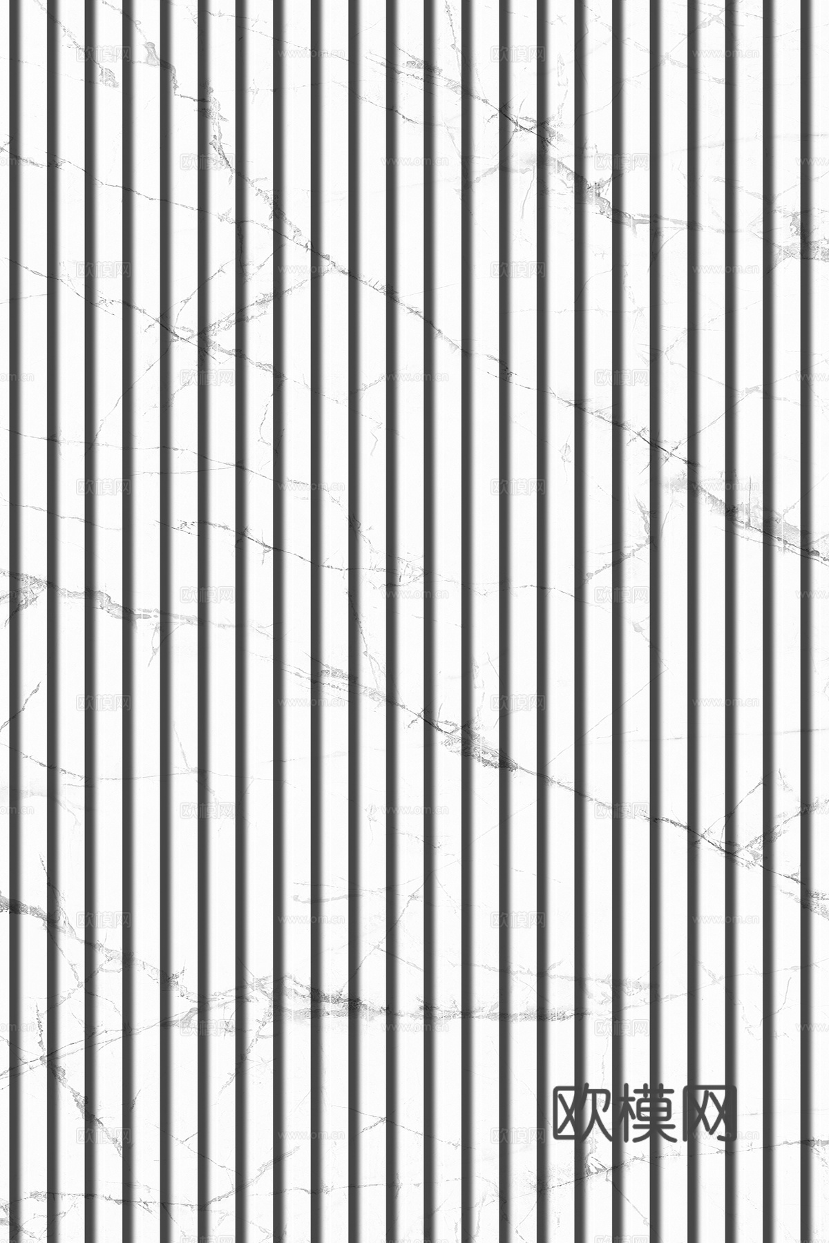 岩板大理石纹拉槽长城板格栅背景墙下载（渲染图4）