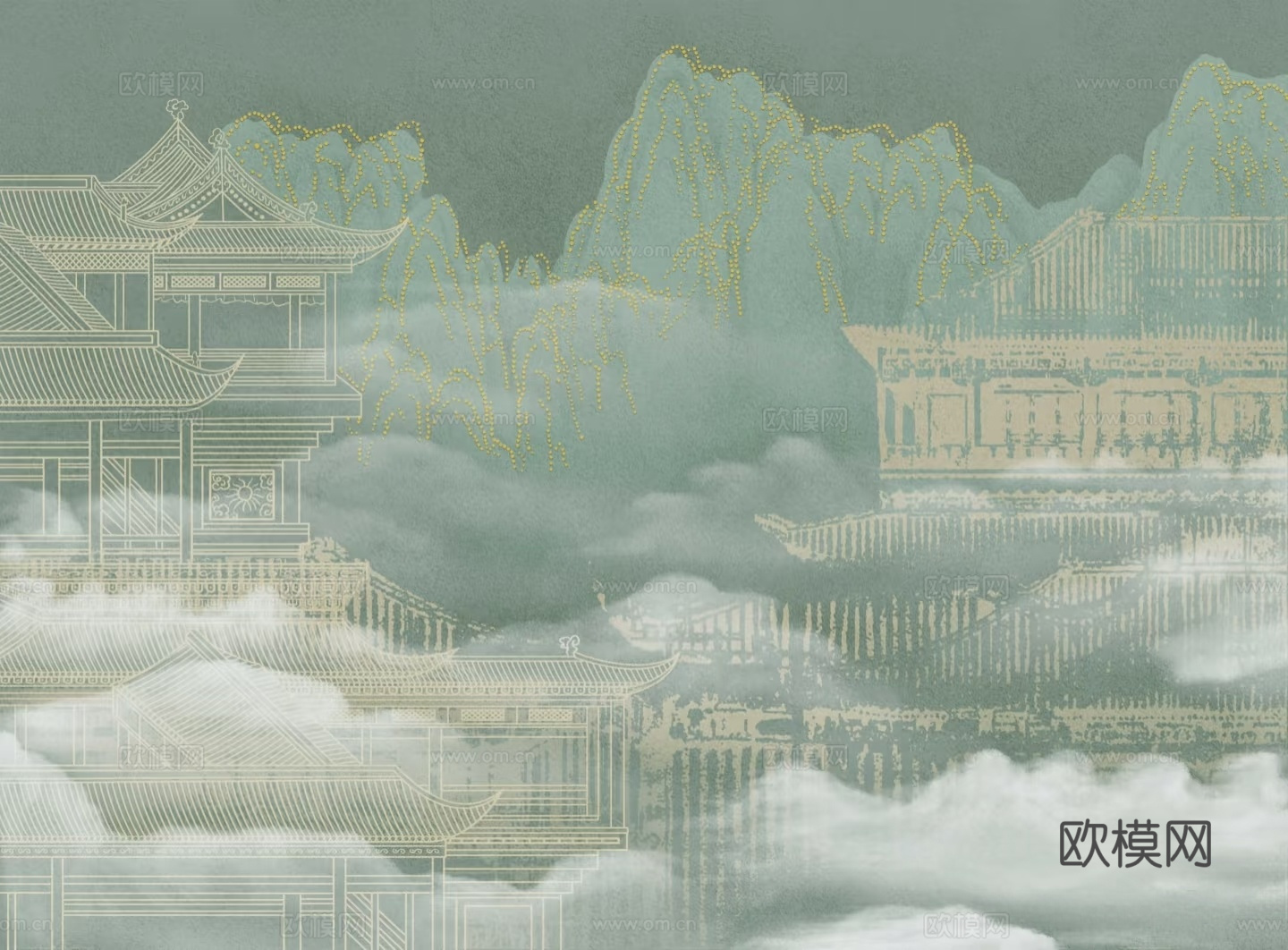 中式山水花鸟壁纸